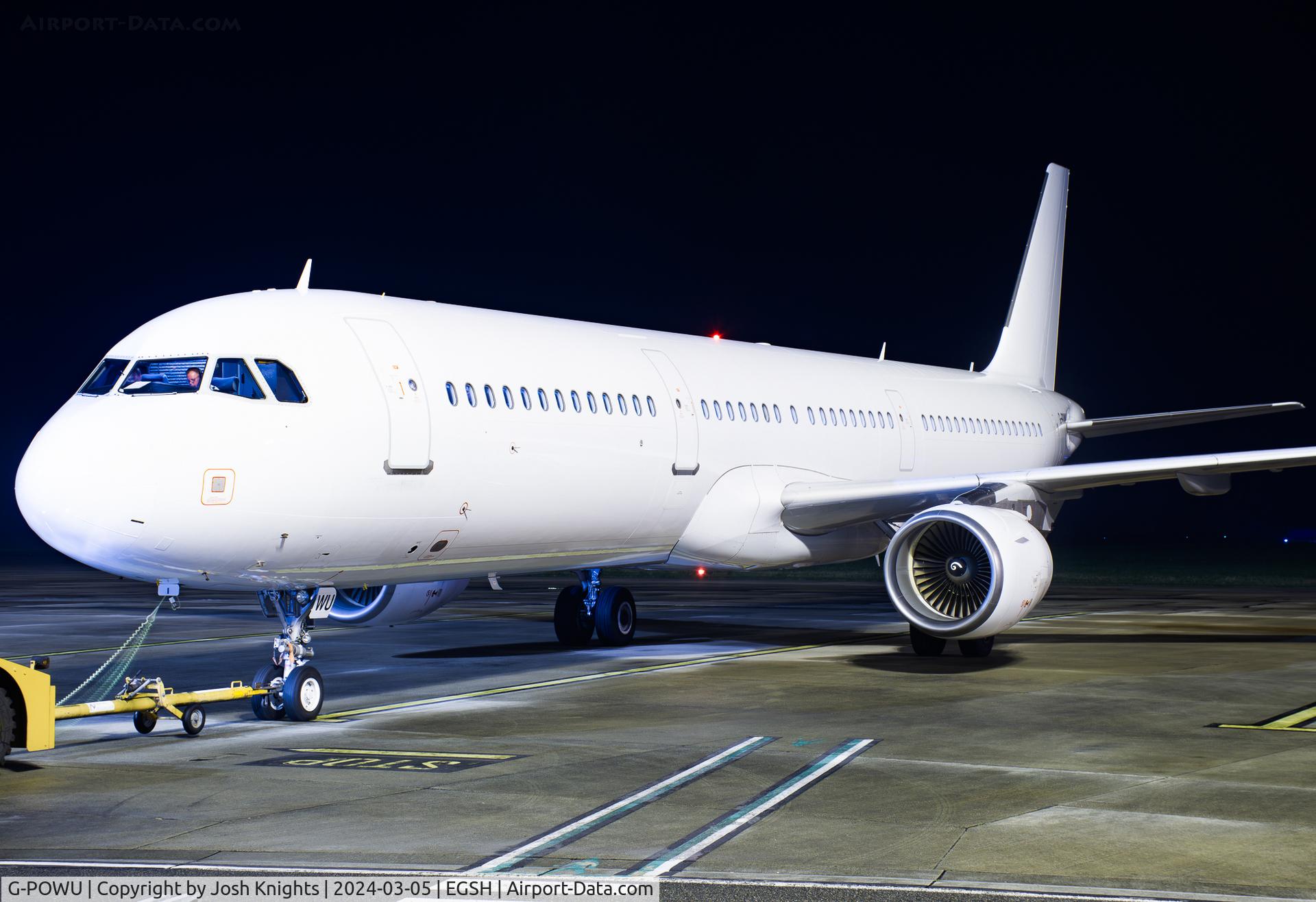 G-POWU, 2008 Airbus A321-211 C/N 3708, On Stand Prior To Departure, Carrying NCFC.