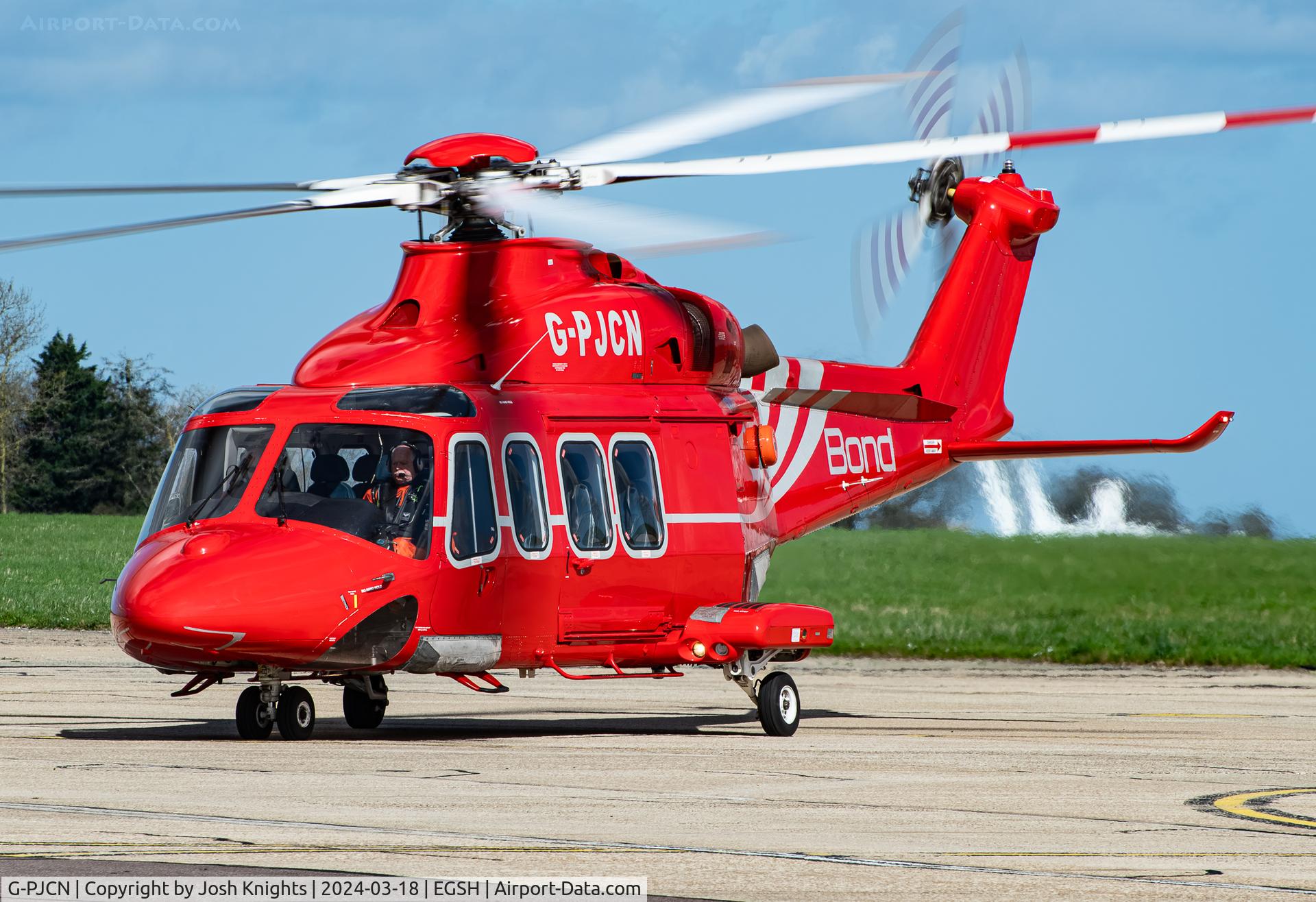 G-PJCN, 2009 AgustaWestland AW-139 C/N 41212, Taxiing From The Western/Perenco Apron To The Eastern Apron.