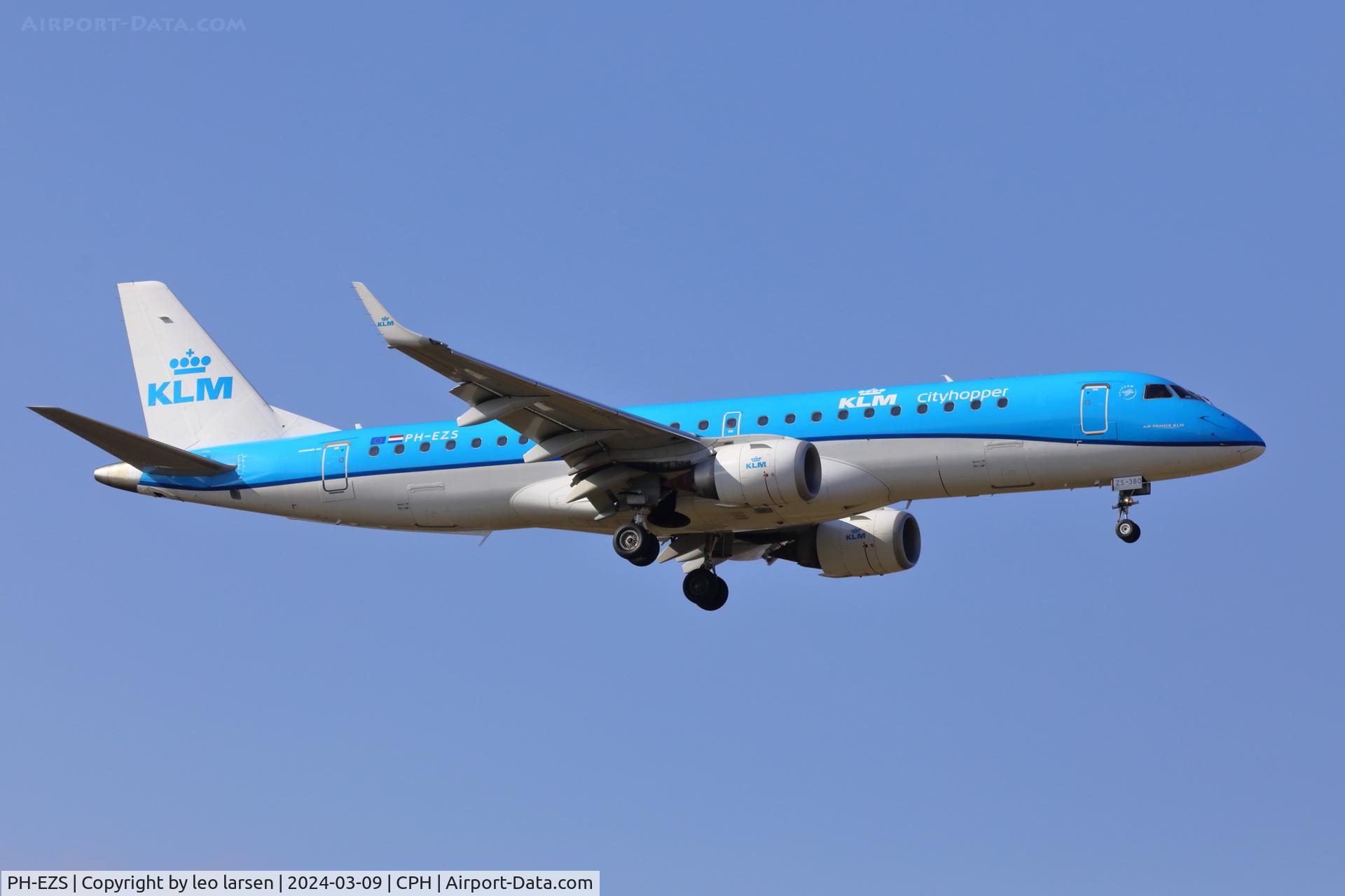 PH-EZS, 2010 Embraer 190LR (ERJ-190-100LR) C/N 19000380, Copenhagen 9.3.2024