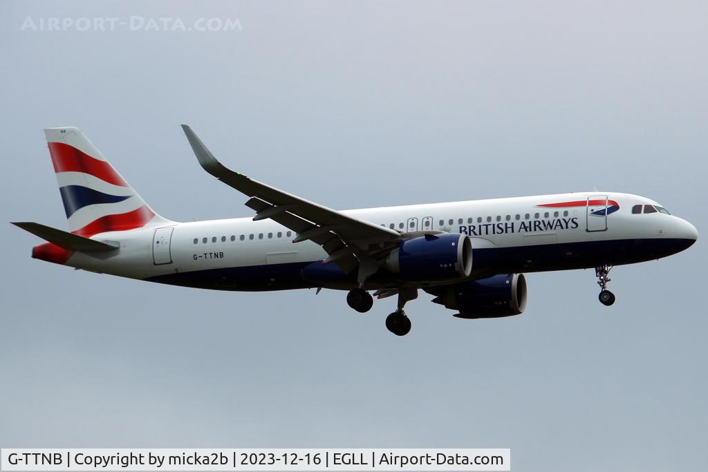 G-TTNB, 2018 Airbus A320-251NEO C/N 8139, Landing