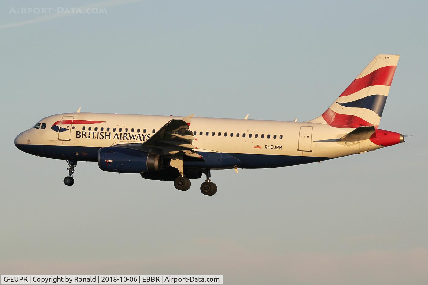 G-EUPR, 2000 Airbus A319-131 C/N 1329, at ebbr