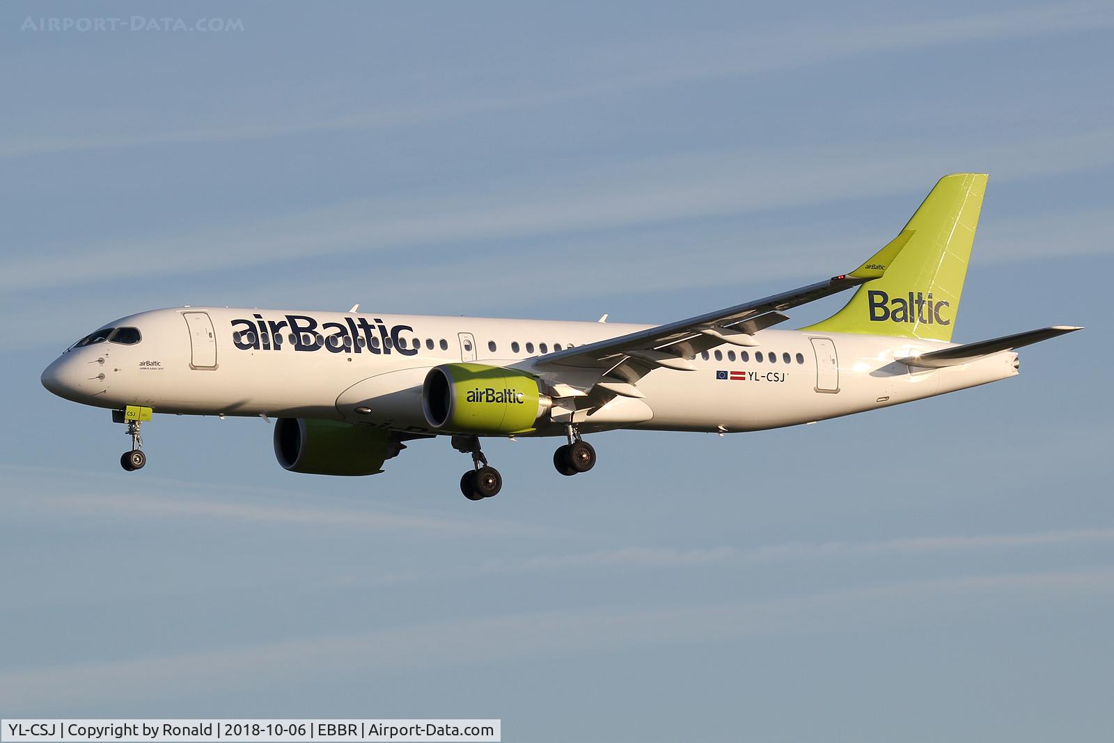 YL-CSJ, 2018 Bombardier CSeries CS300 (BD-500-1A11) C/N 55038, at ebbr