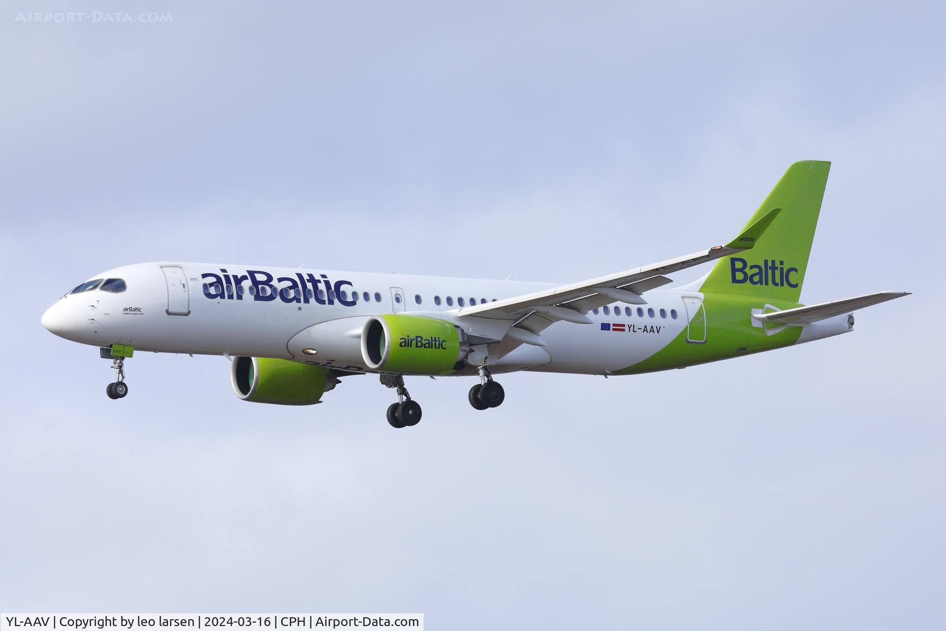 YL-AAV, 2019 Airbus A220-300 C/N 55071, Copenhagen 16.9.2024