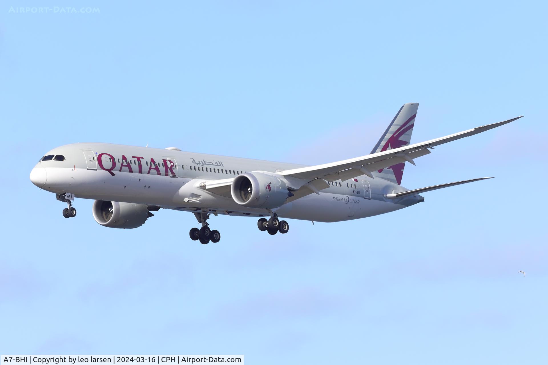 A7-BHI, 2020 Boeing 787-9 Dreamliner C/N 64220, Copenhagen 16.3.2024