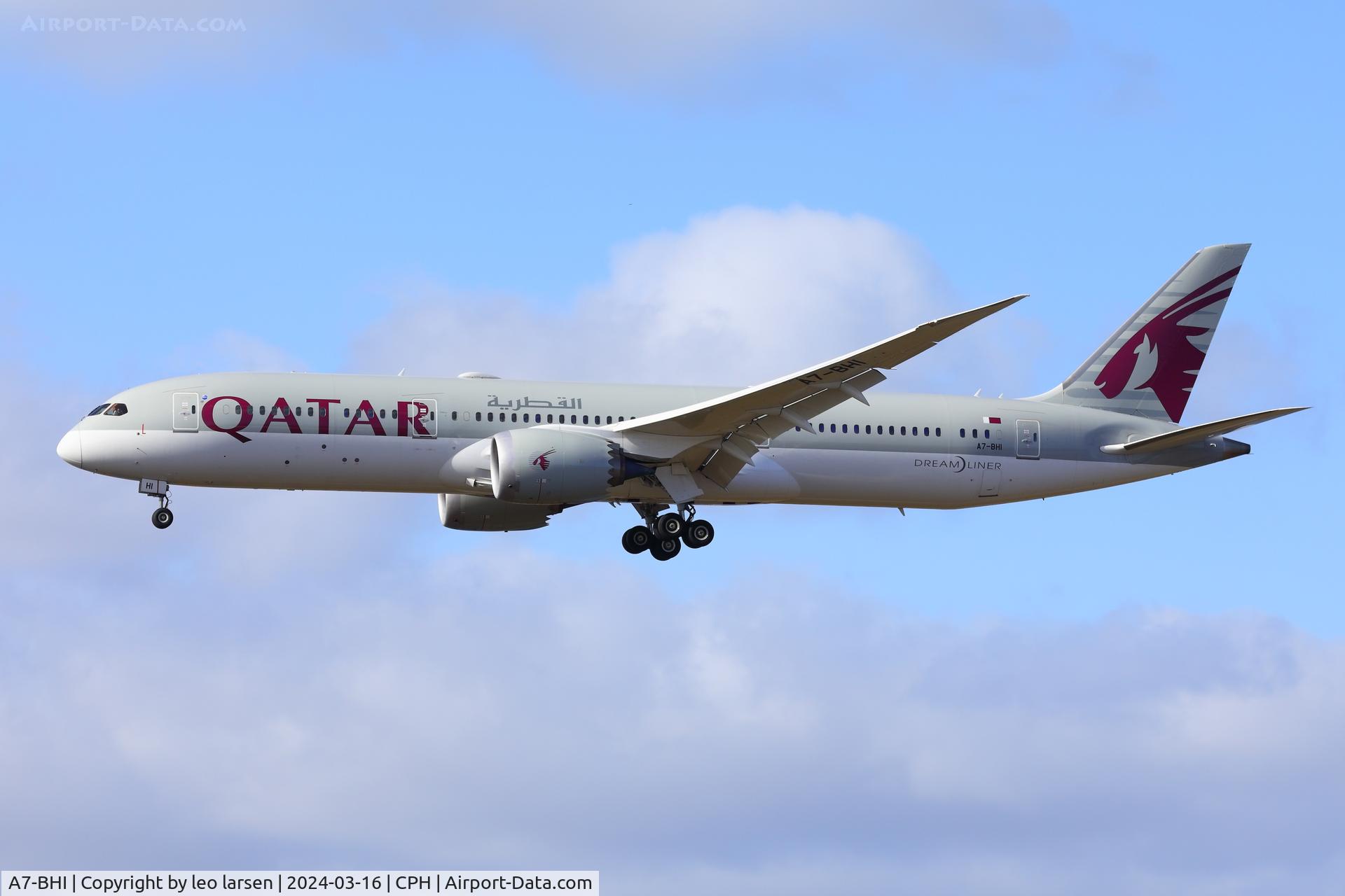 A7-BHI, 2020 Boeing 787-9 Dreamliner C/N 64220, Copenhagen 16.3.2024