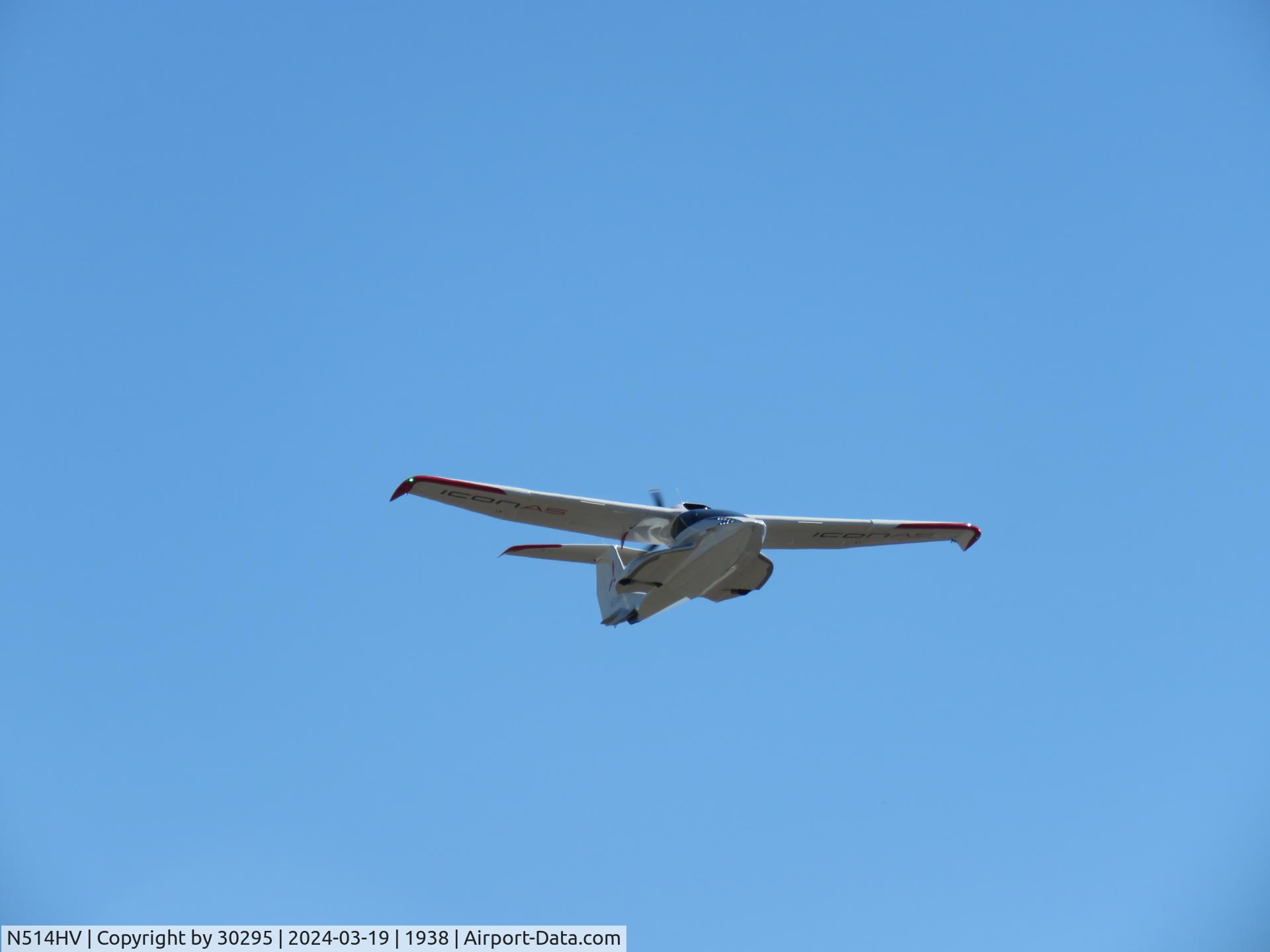 N514HV, 2018 Icon Aircraft Inc A5 C/N 00027, Taking off