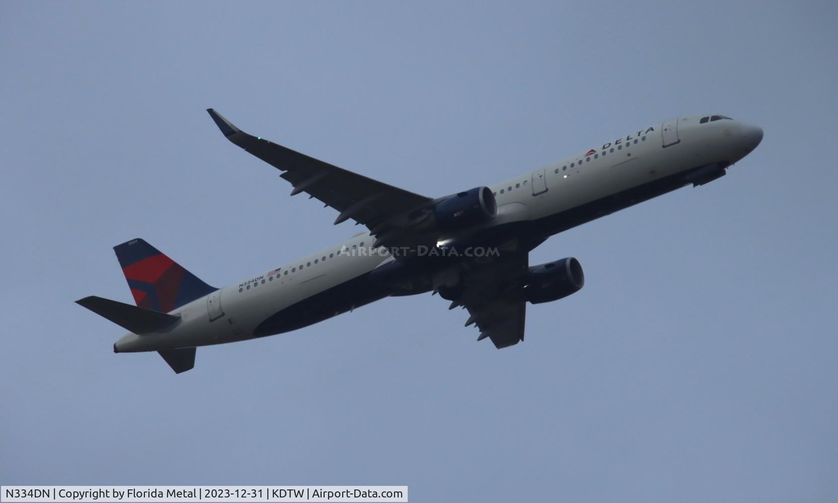 N334DN, 2017 Airbus A321-211 C/N 8040, DAL A321 zx DTW-BOS