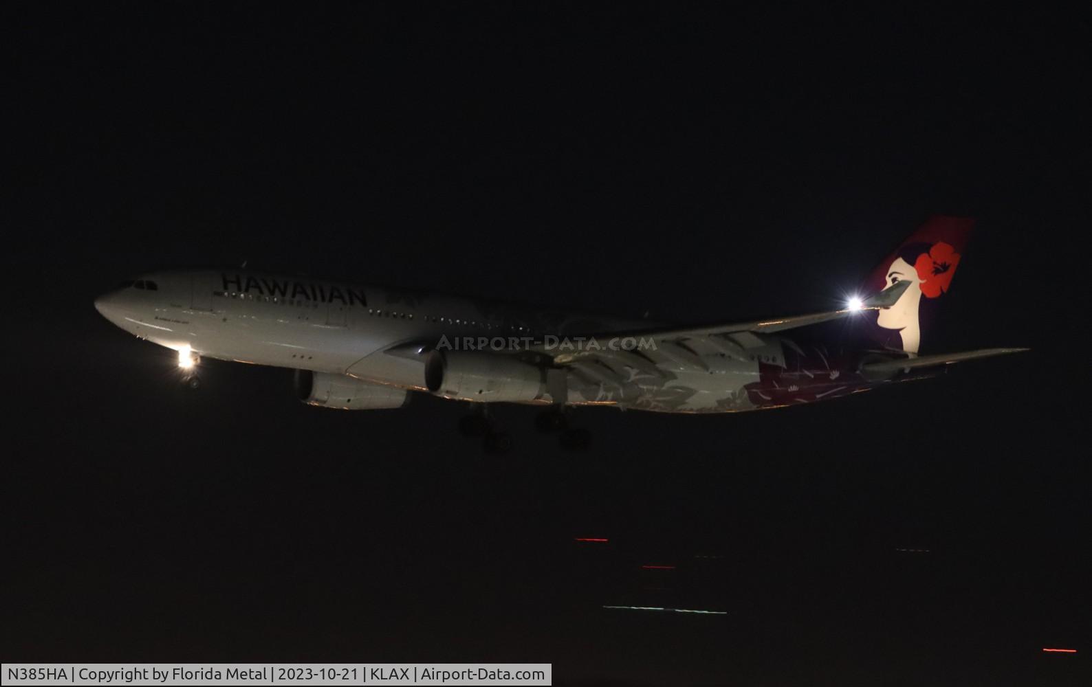 N385HA, 2012 Airbus A330-243 C/N 1295, HAL A332 zx OGG-LAX