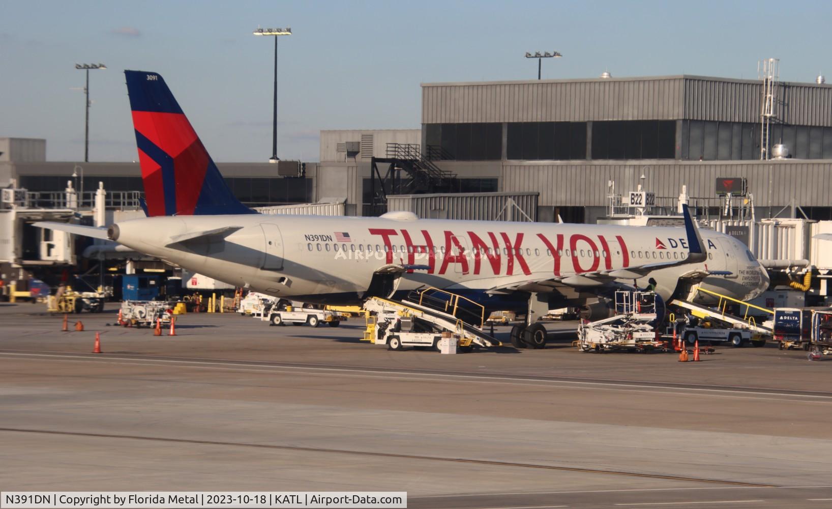 N391DN, 2019 Airbus A321-211 C/N 9027, DAL A321 Thank You zx ATL-SAT