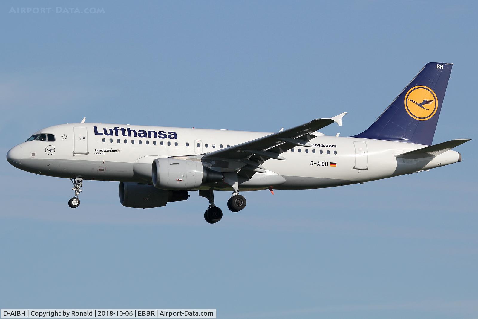 D-AIBH, 2012 Airbus A319-112 C/N 5239, at ebbr