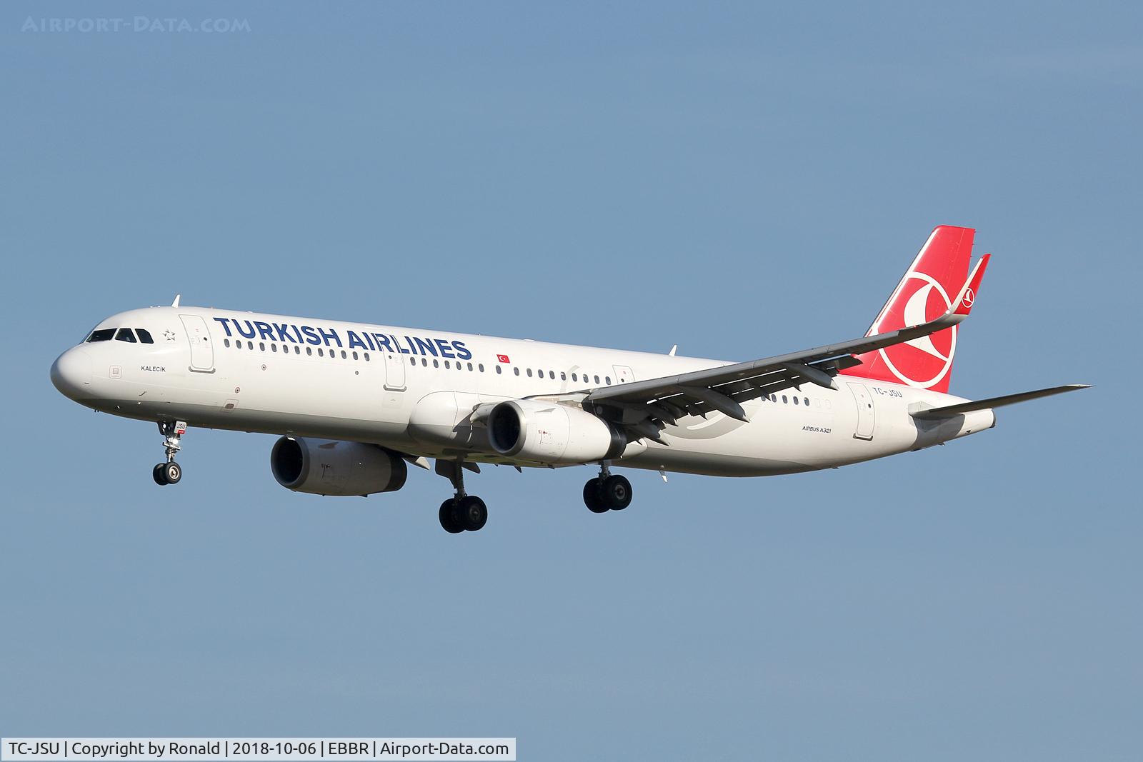 TC-JSU, 2015 Airbus A321-231 C/N 6709, at ebbr