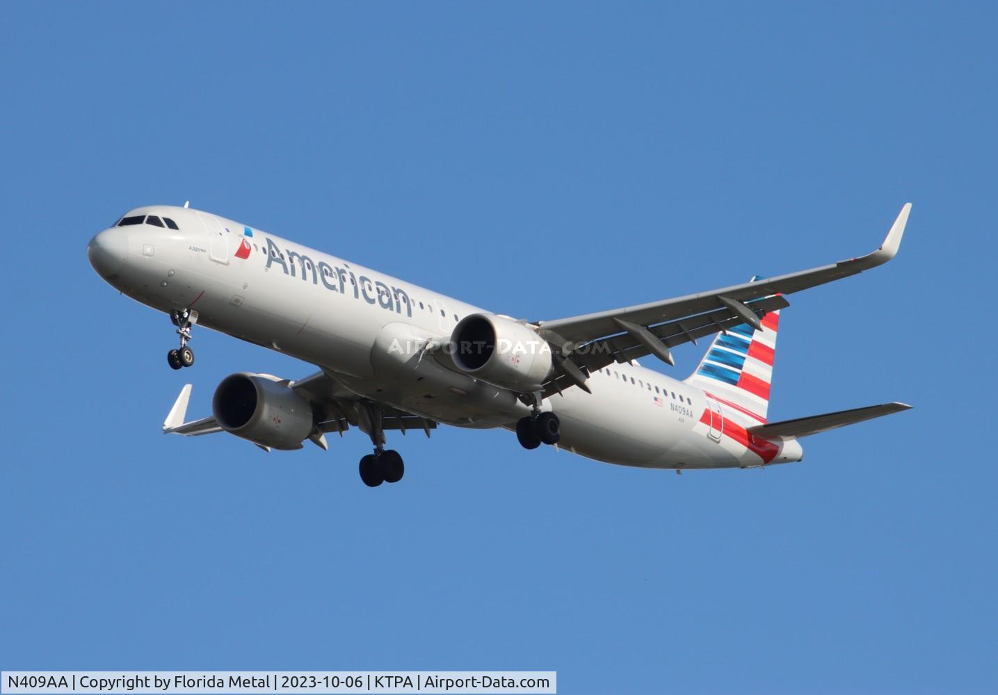 N409AA, 2019 Airbus A321-253NX C/N 9178, AAL A321N zx PHX-TPA