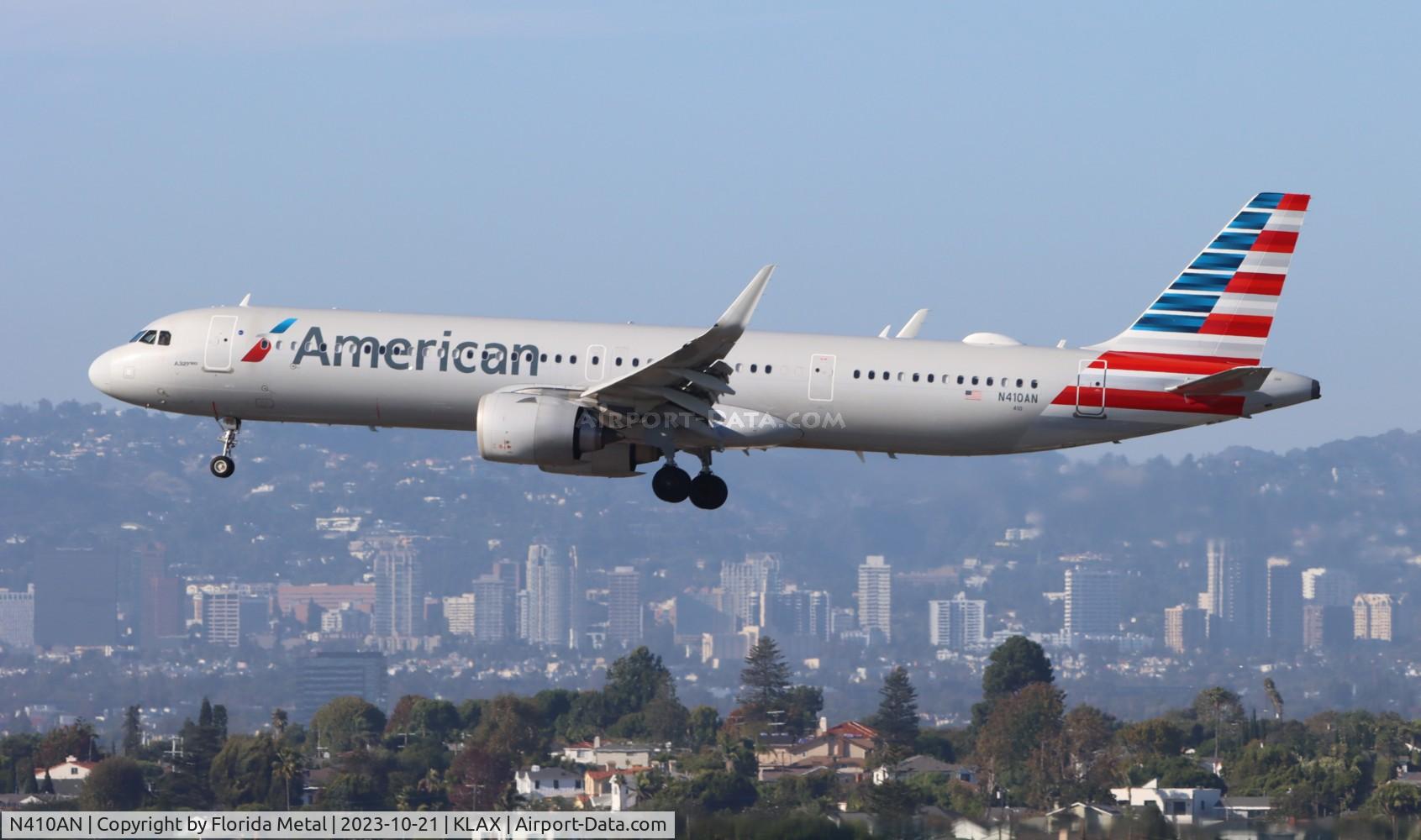 N410AN, 2019 Airbus A321-253NX C/N 9134, AAL A321N zx HNL-LAX