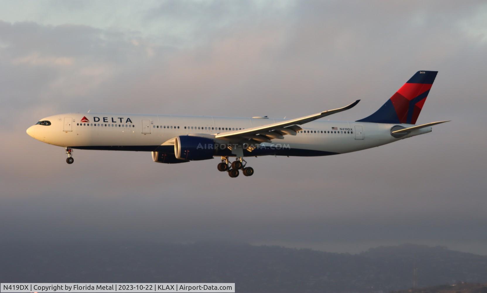 N419DX, 2022 Airbus A330-941 C/N 2014, DAL A339 zx CDG-LAX