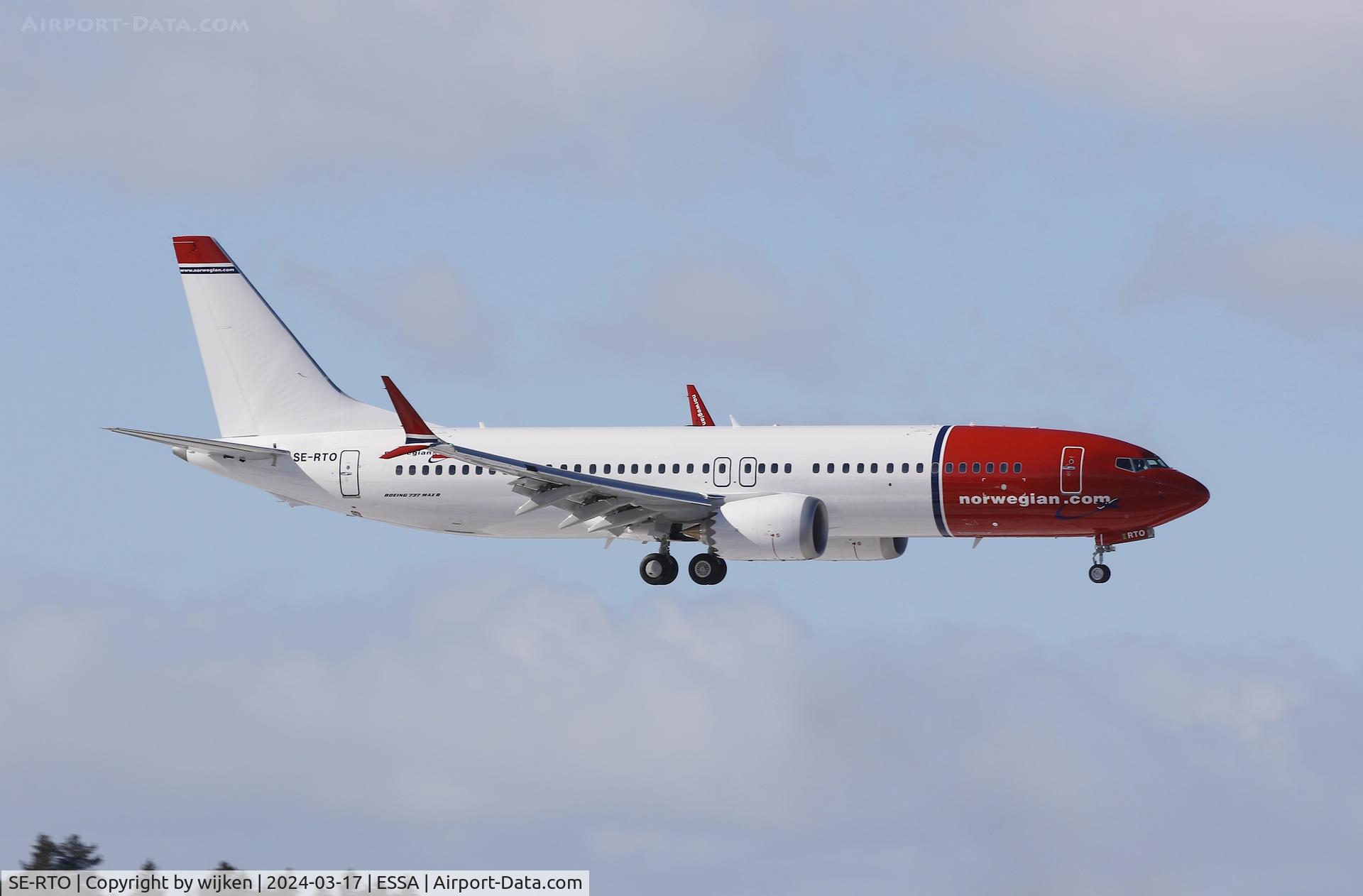 SE-RTO, 2024 Boeing 737-8 MAX C/N 62911, RWY 01L