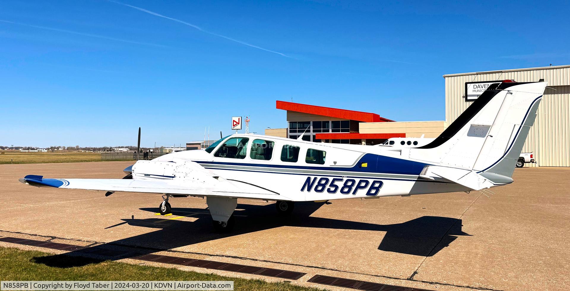 N858PB, Beech 58 Baron C/N TH-1541, Parked at the REVV Aviation Ramp