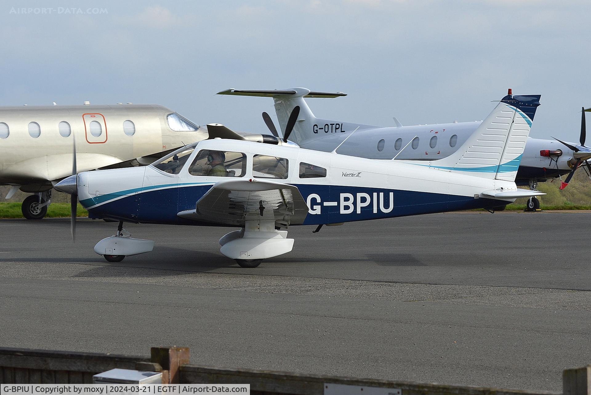 G-BPIU, 1979 Piper PA-28-161 Cherokee Warrior II C/N 28-7916303, Piper PA-28-161 Cherokee Warrior II at Fairoaks. Ex N3028T