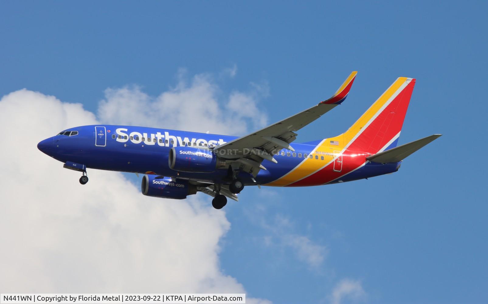 N441WN, 2003 Boeing 737-7H4 C/N 29837, SWA 737 nc AUS-TPA