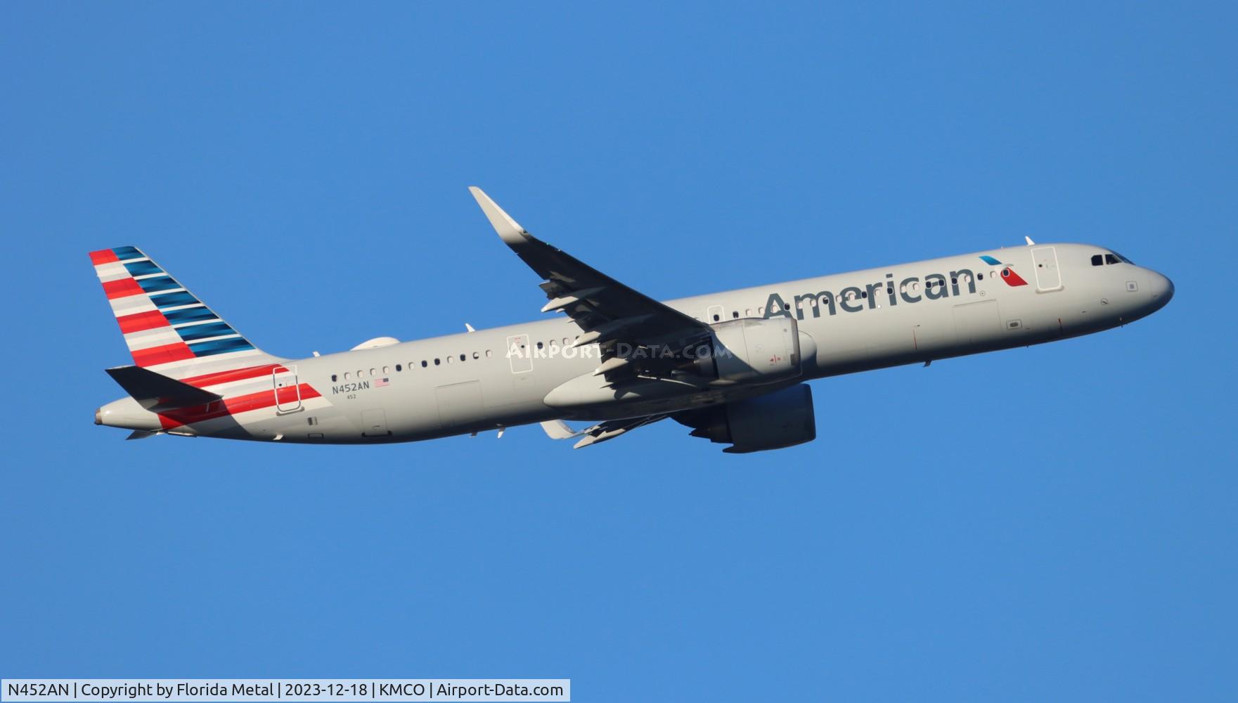 N452AN, 2022 Airbus A321-253NX C/N 10784, AAL A321N zx MCO-DFW