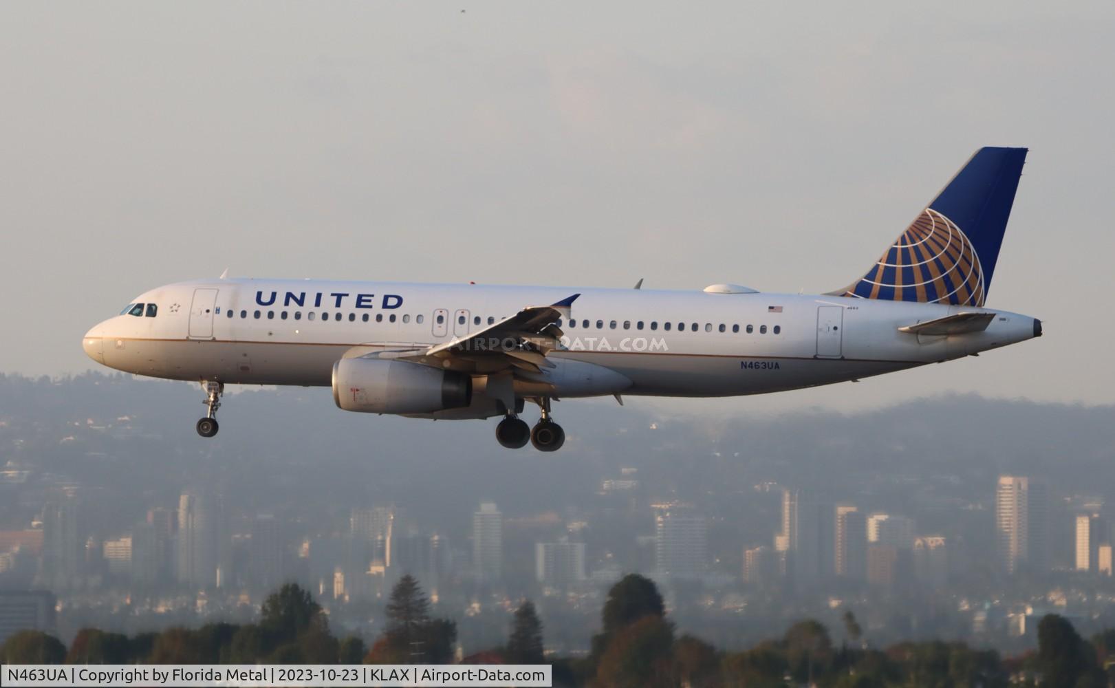 N463UA, 2000 Airbus A320-232 C/N 1282, UAL A320 oc zx CYVR-LAX
