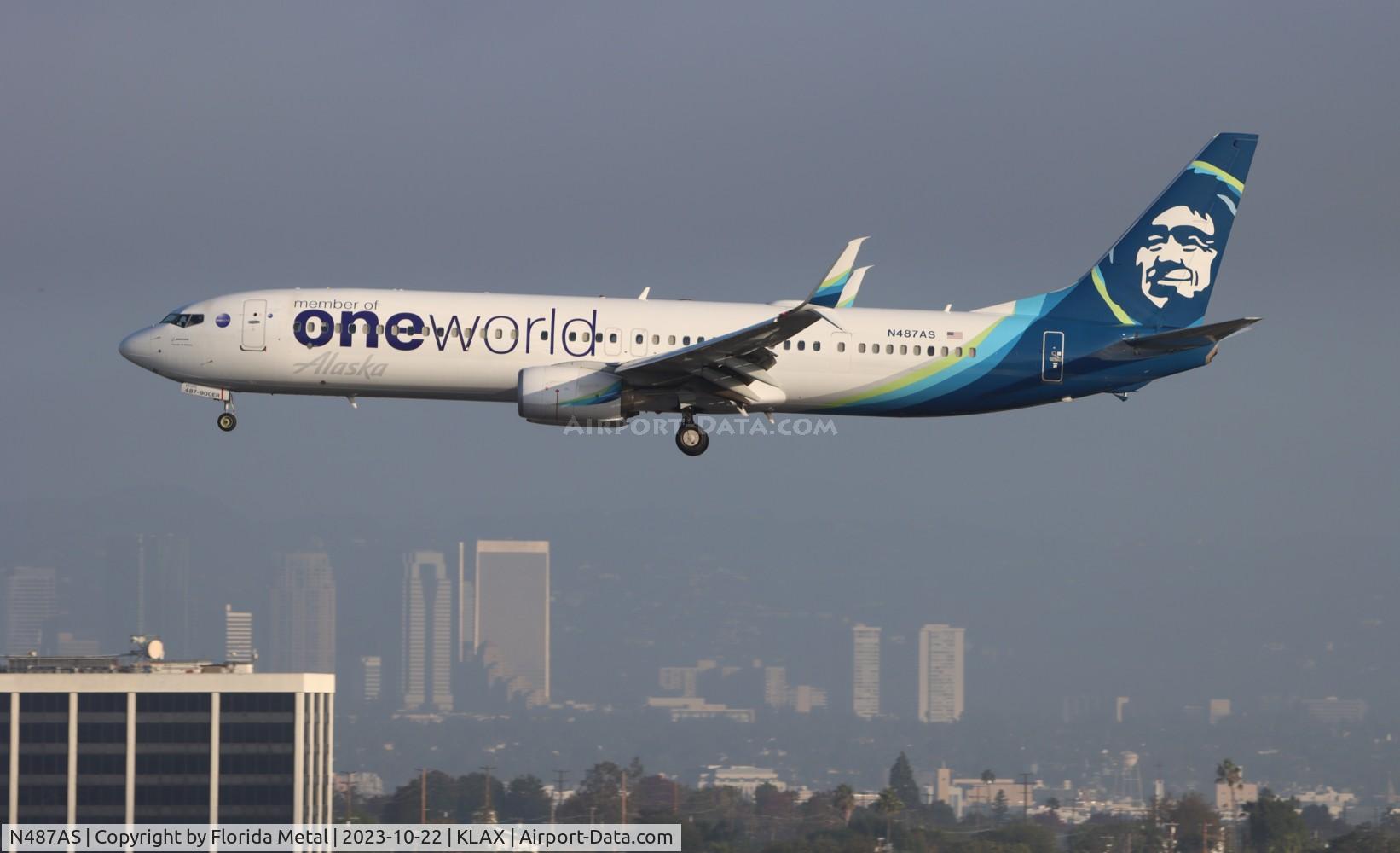 N487AS, 2015 Boeing 737-990/ER C/N 44108, ASA 739 zx BOS-LAX