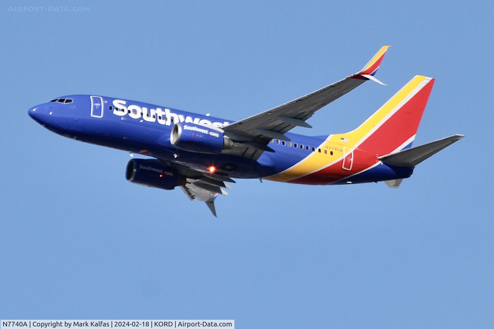N7740A, 2007 Boeing 737-7BD C/N 33927, B737 Southwest BOEING 737-7H4   N7740A SWA168 ORD-PHX