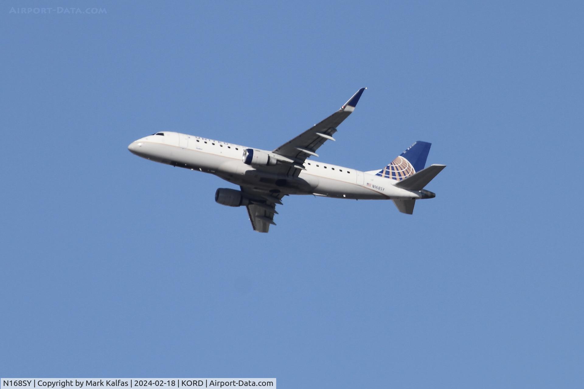 N168SY, 2016 Embraer 175LR (ERJ-170-200LR) C/N 17000617, E75L SkyWest/United Express EMBRAER 175 N168SY SKW5453  KORD-CYYZ