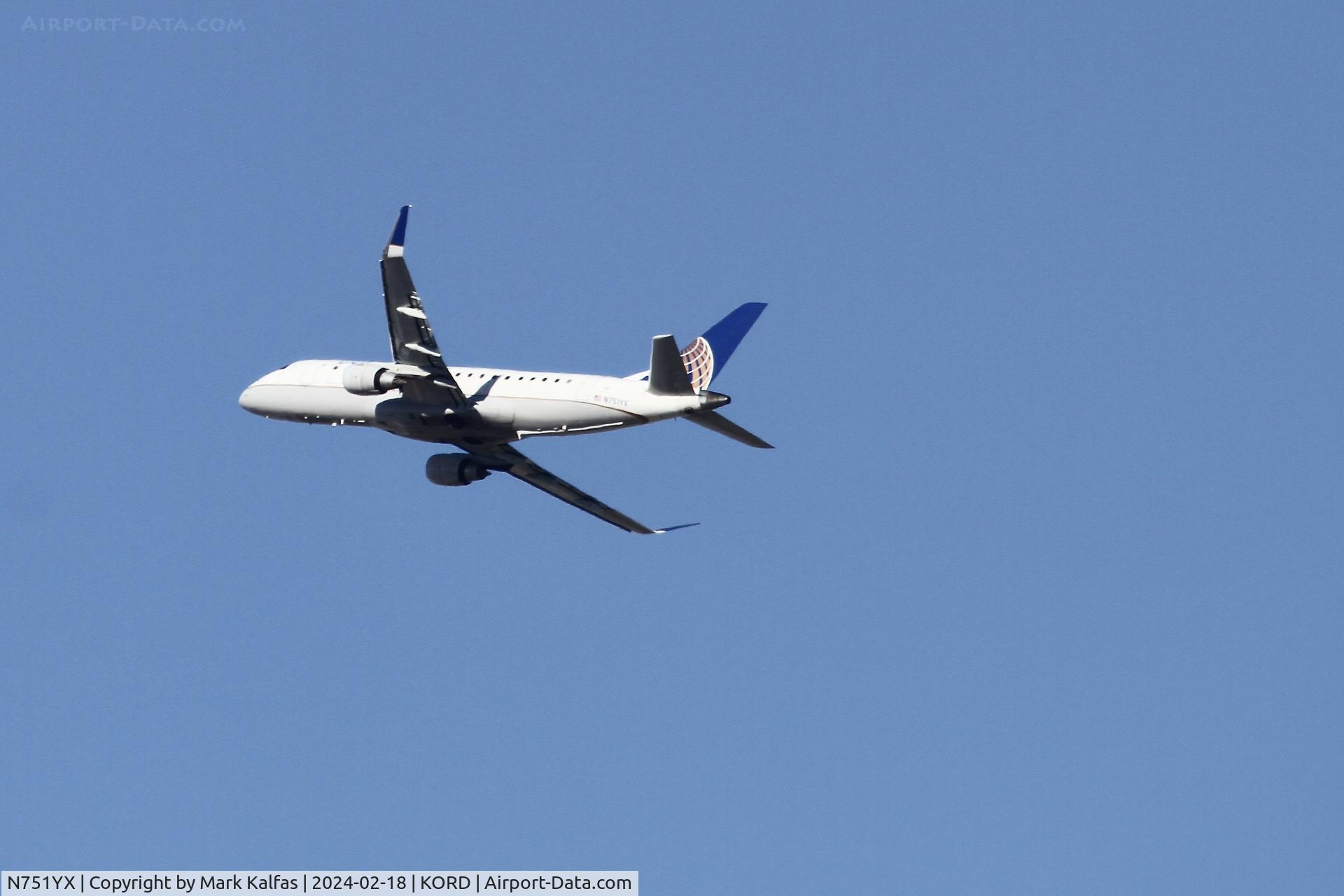 N751YX, 2017 Embraer 175LR (ERJ-170-200LR) C/N 17000688, E75L Republic/United Express EMBRAER 175 N751YX RPA3616 ORD-MDT