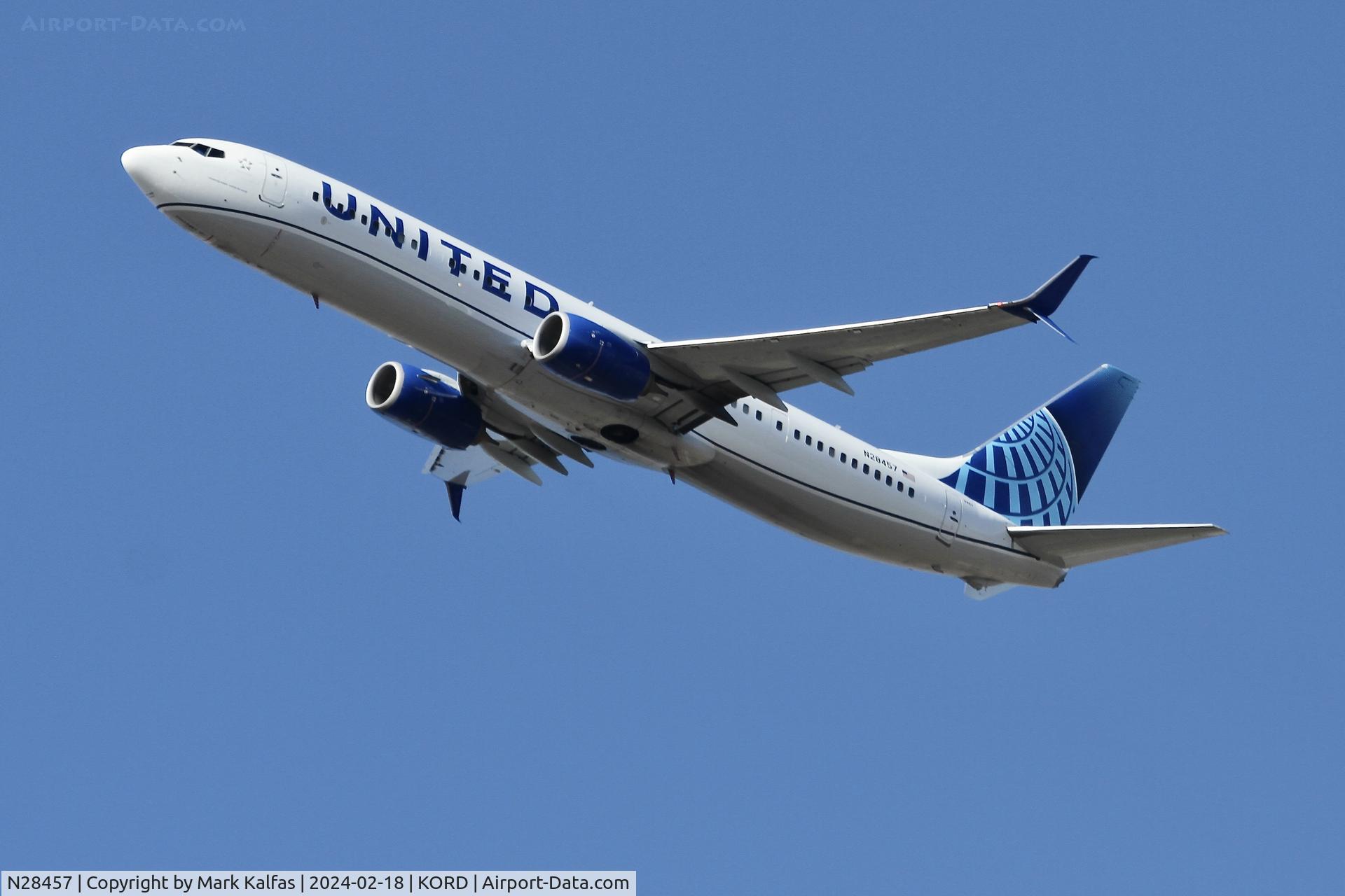 N28457, 2012 Boeing 737-924/ER C/N 41744, B739 United Airlines  BOEING 737-924ER N28457 UAL1794 ORD-IAH