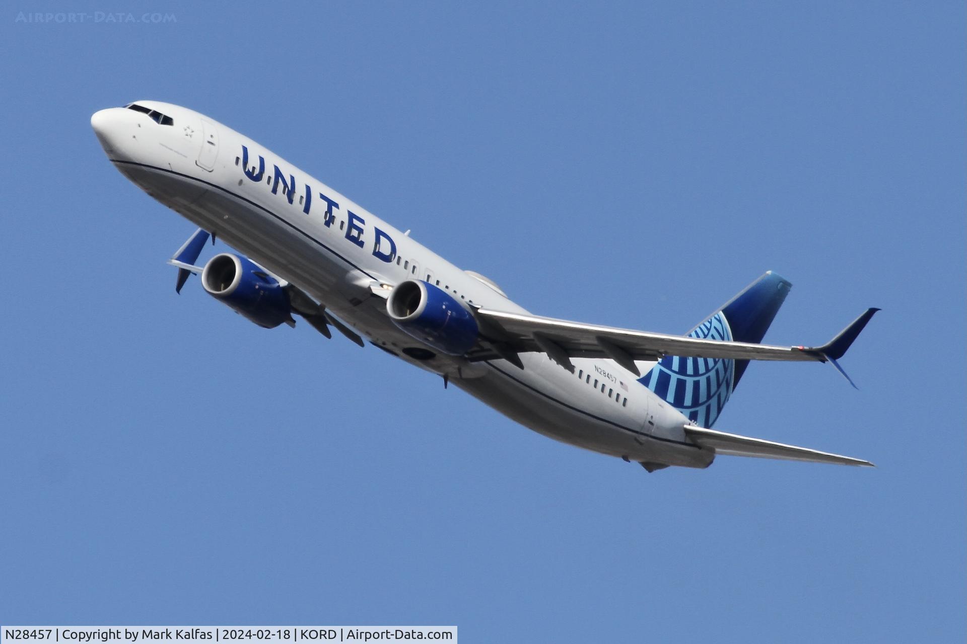 N28457, 2012 Boeing 737-924/ER C/N 41744, B739 United Airlines  BOEING 737-924ER N28457 UAL1794 ORD-IAH