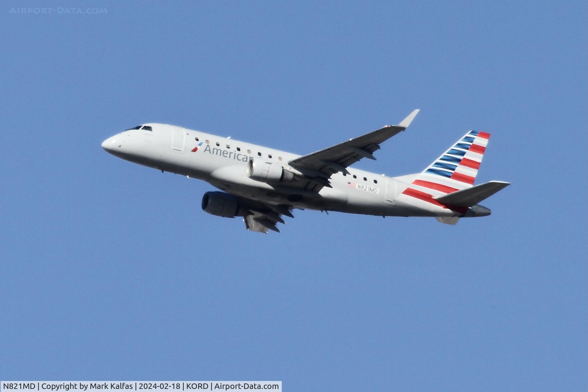 N821MD, 2004 Embraer 170SU (ERJ-170-100SU) C/N 17000042, E170 Envoy/ American Eagle EMBRAER ERJ 170-100 LR N821MD ENY3707 ORD-PIT