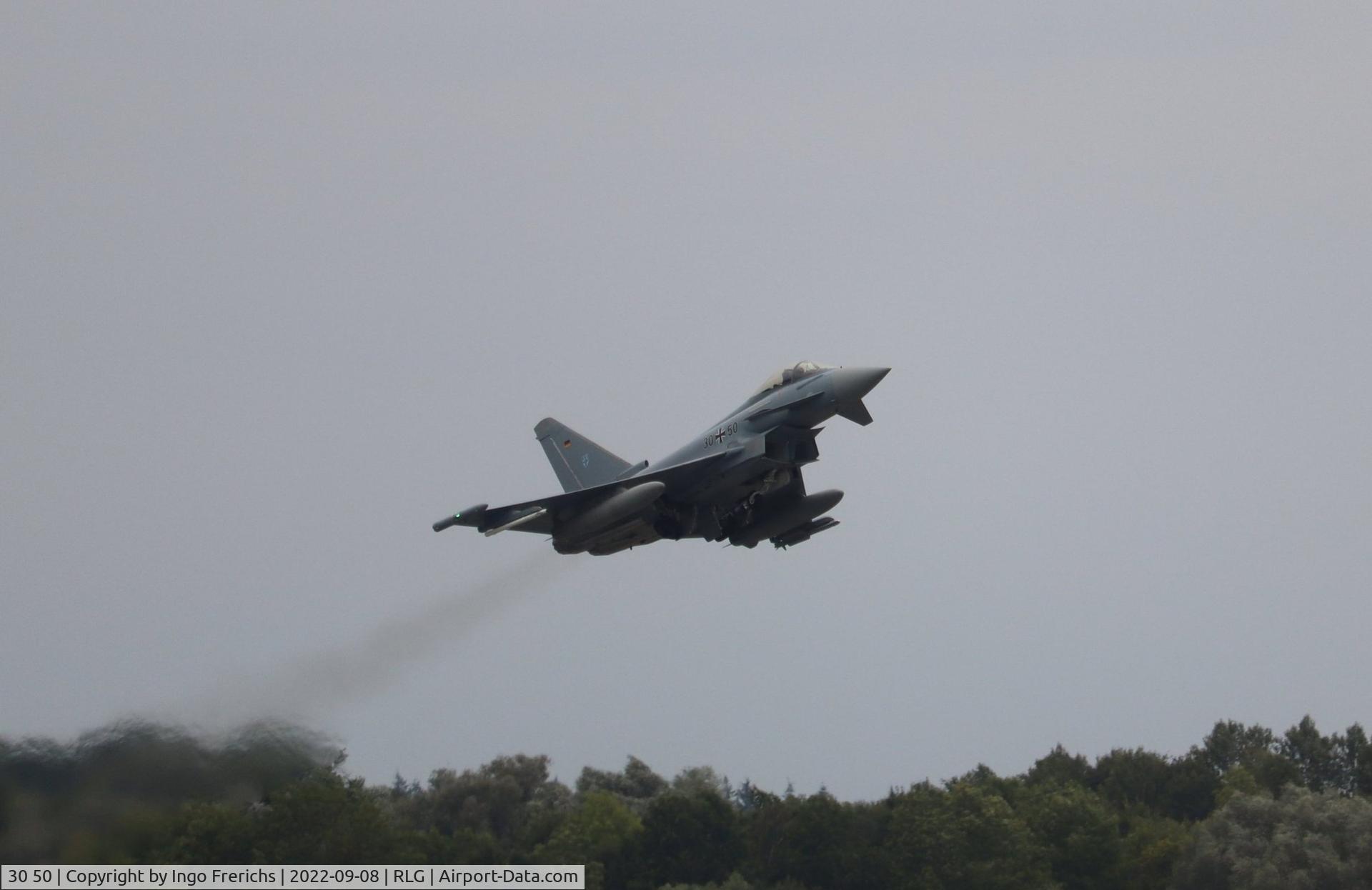 30 50, Fiat G-91R/3 C/N D307, 30+50 GAF Eurofighter takes off from RLG Airport