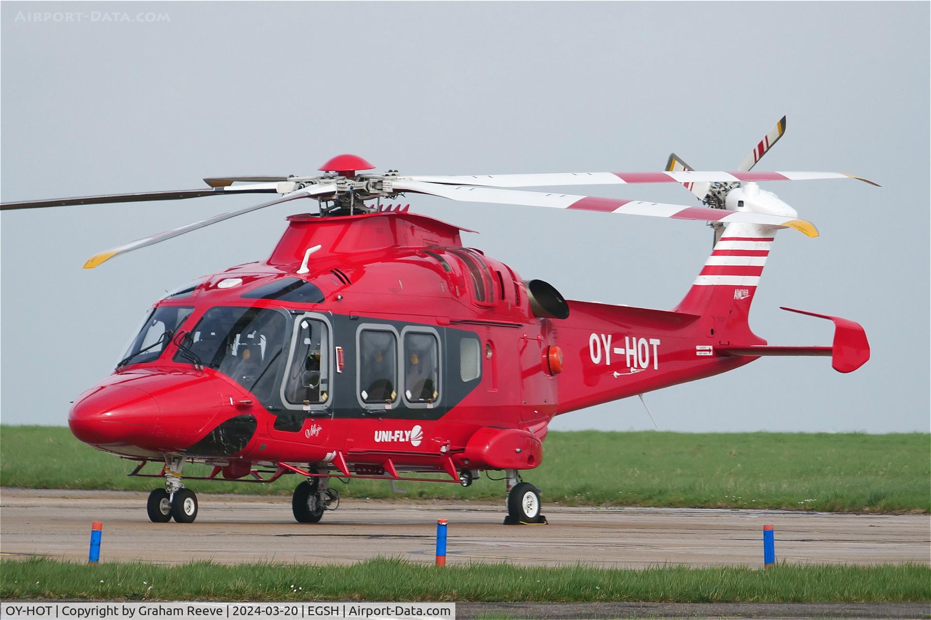 OY-HOT, Augusta Westland AW169 C/N 69170, Parked at Norwich.