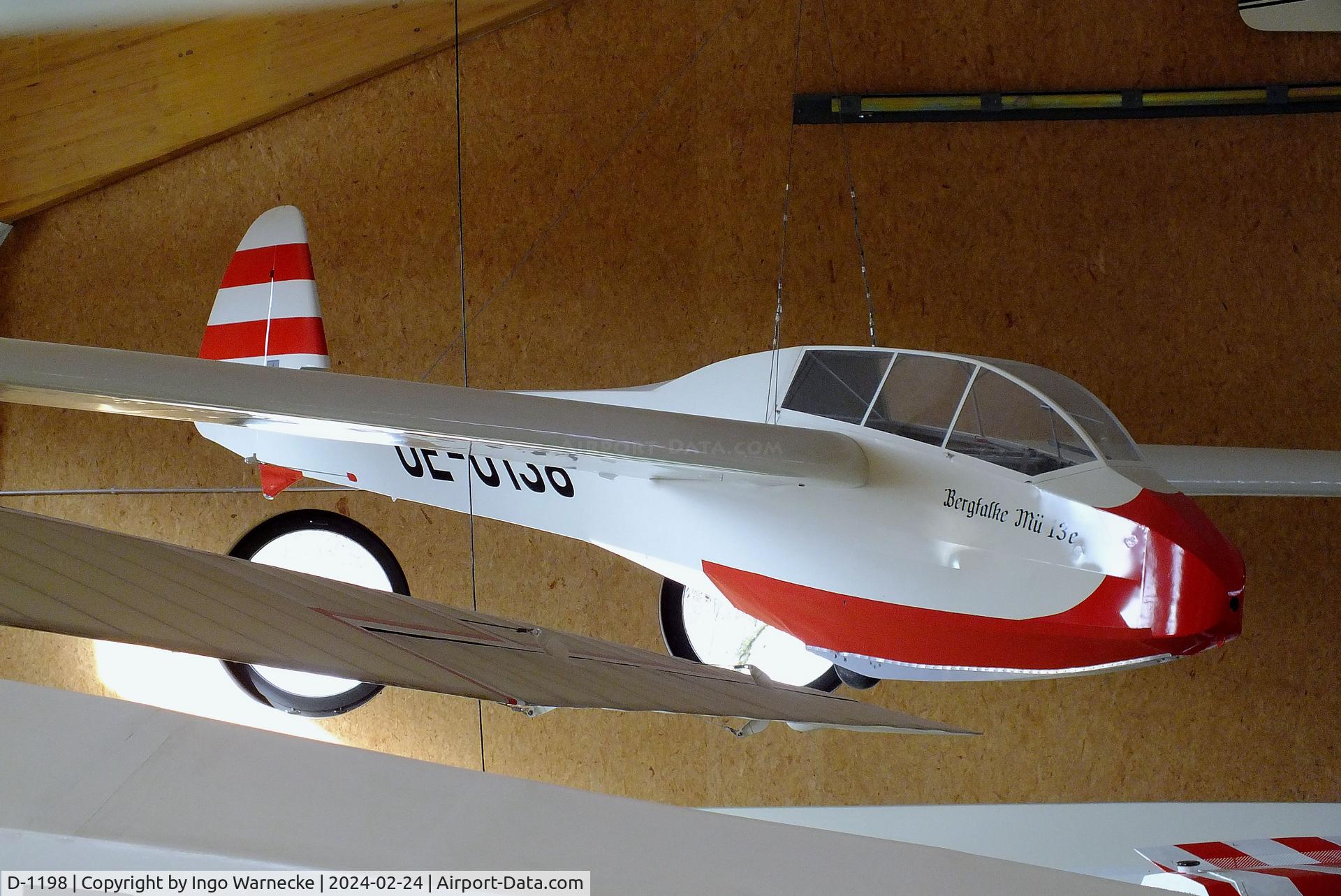 D-1198, 1956 Scheibe Mu-13E Bergfalke C/N not found_D-1198, Scheibe / Flugsportclub Giebelstadt Mü 13E Bergfalke, displayed to represent the first prototype 'OE-0138' built in 1951, at the Deutsches Segelflugmuseum mit Modellflug (German Soaring Museum with Model Flight), Gersfeld Wasserkuppe