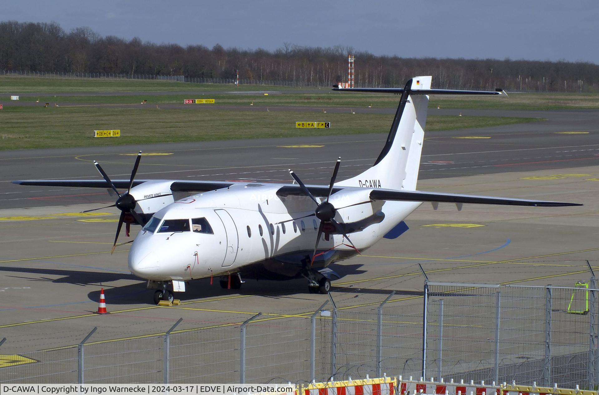 D-CAWA, 1999 Dornier 328-110 C/N 3119, Dornier 328-110 of Private Wings at Braunschweig/Wolfsburg airport, Waggum