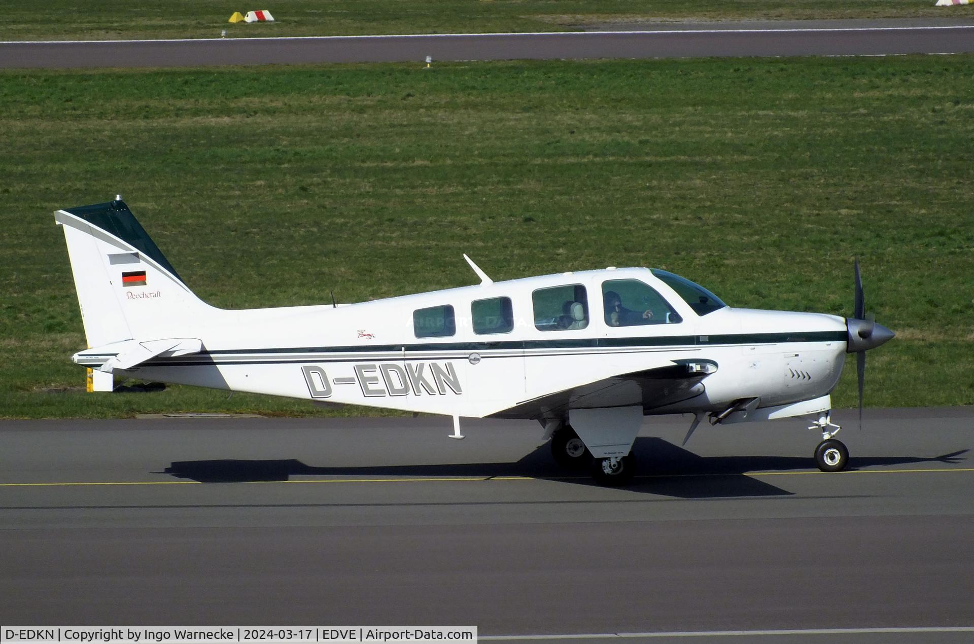 D-EDKN, 1980 Beech A36 Bonanza 36 C/N E-1697, Beechcraft A36 Bonanza at Braunschweig/Wolfsburg airport, Waggum