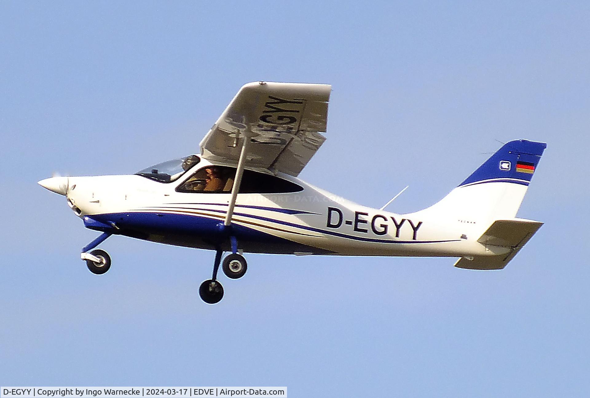 D-EGYY, 2013 Tecnam P-2008JC C/N 1010, Tecnam P2008 JC at Braunschweig/Wolfsburg airport, Waggum