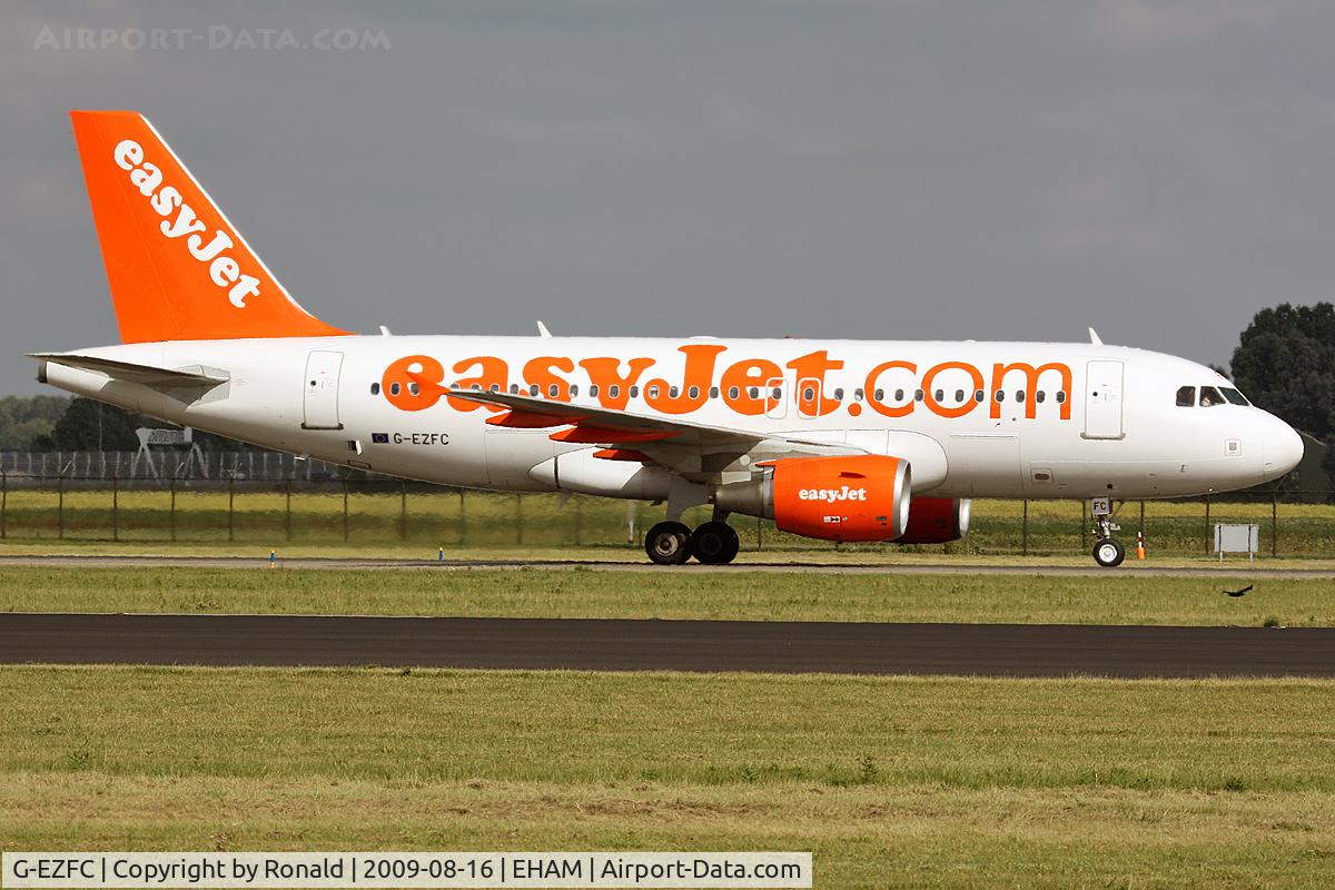 G-EZFC, 2009 Airbus A319-111 C/N 3808, at spl
