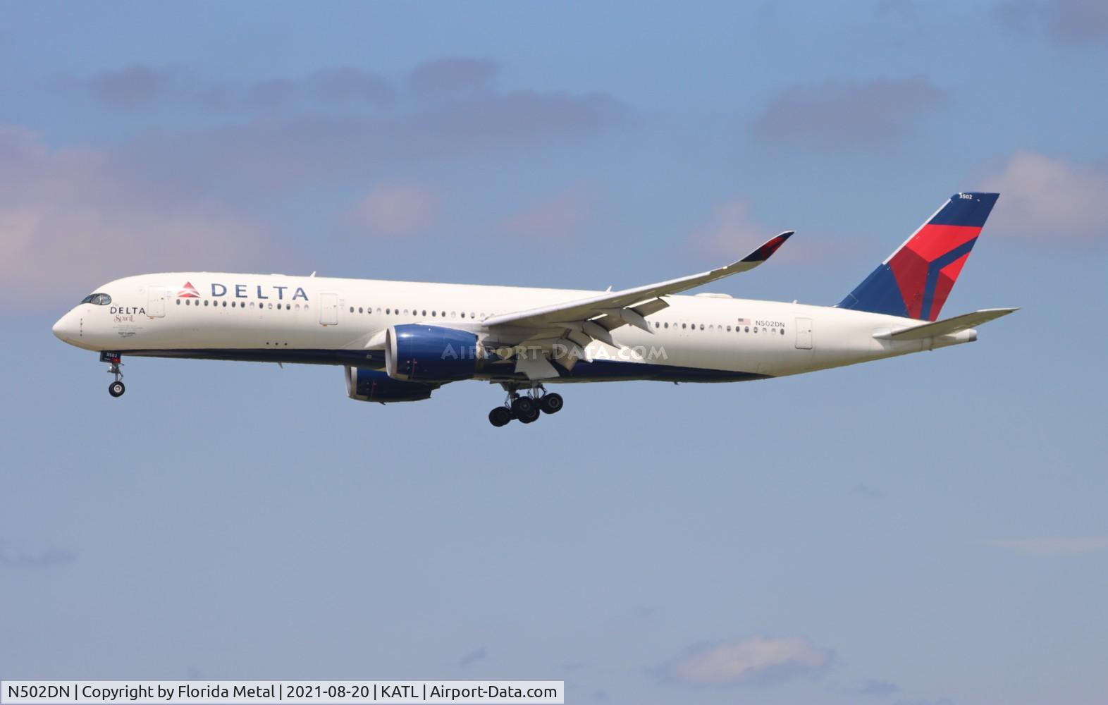 N502DN, 2017 Airbus A350-941 C/N 135, DAL A359 zx LFPG-ATL