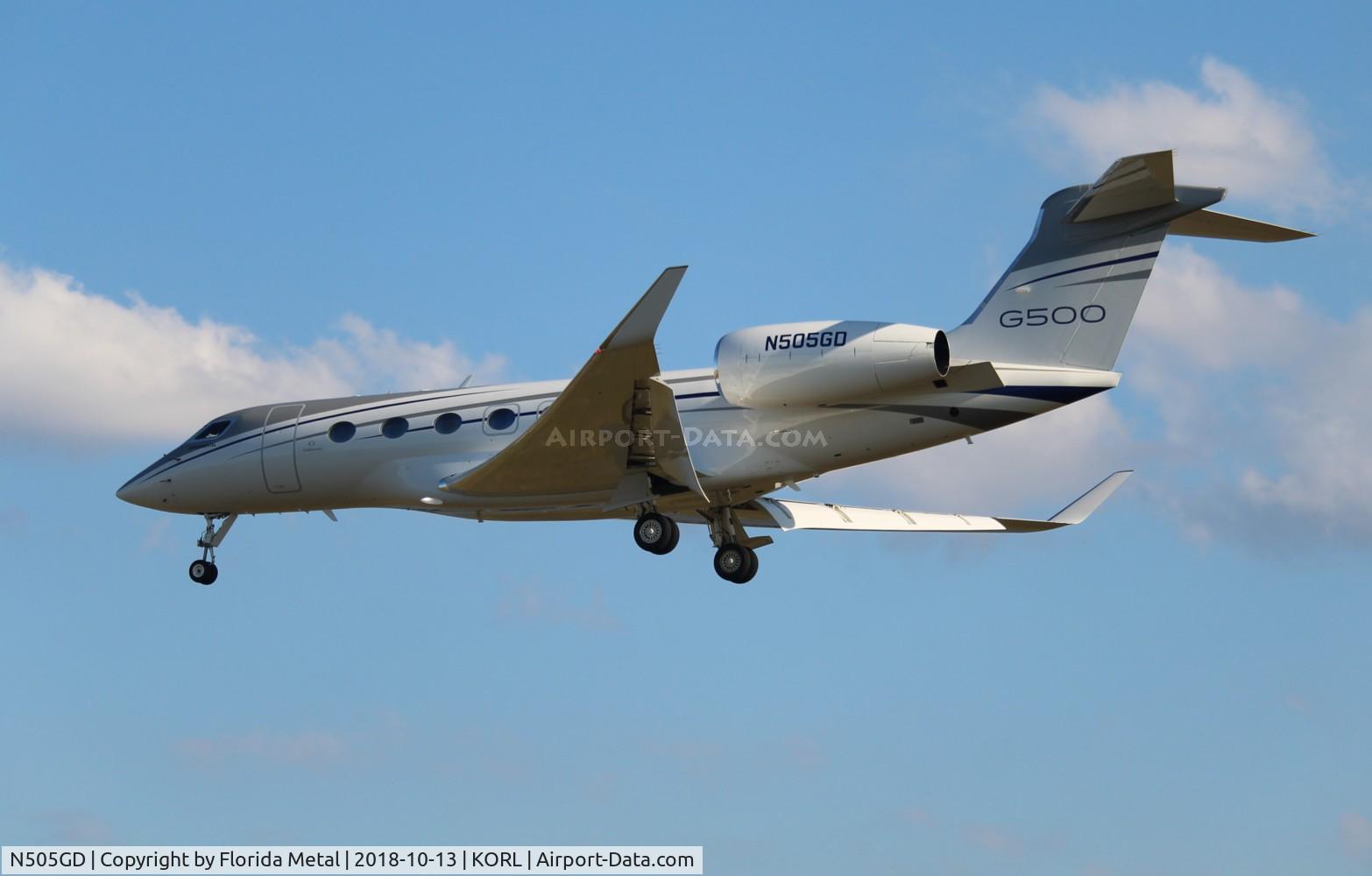 N505GD, 2016 Gulfstream Aerospace GVII-G500 C/N 72005, G500 zx EYW-ORL