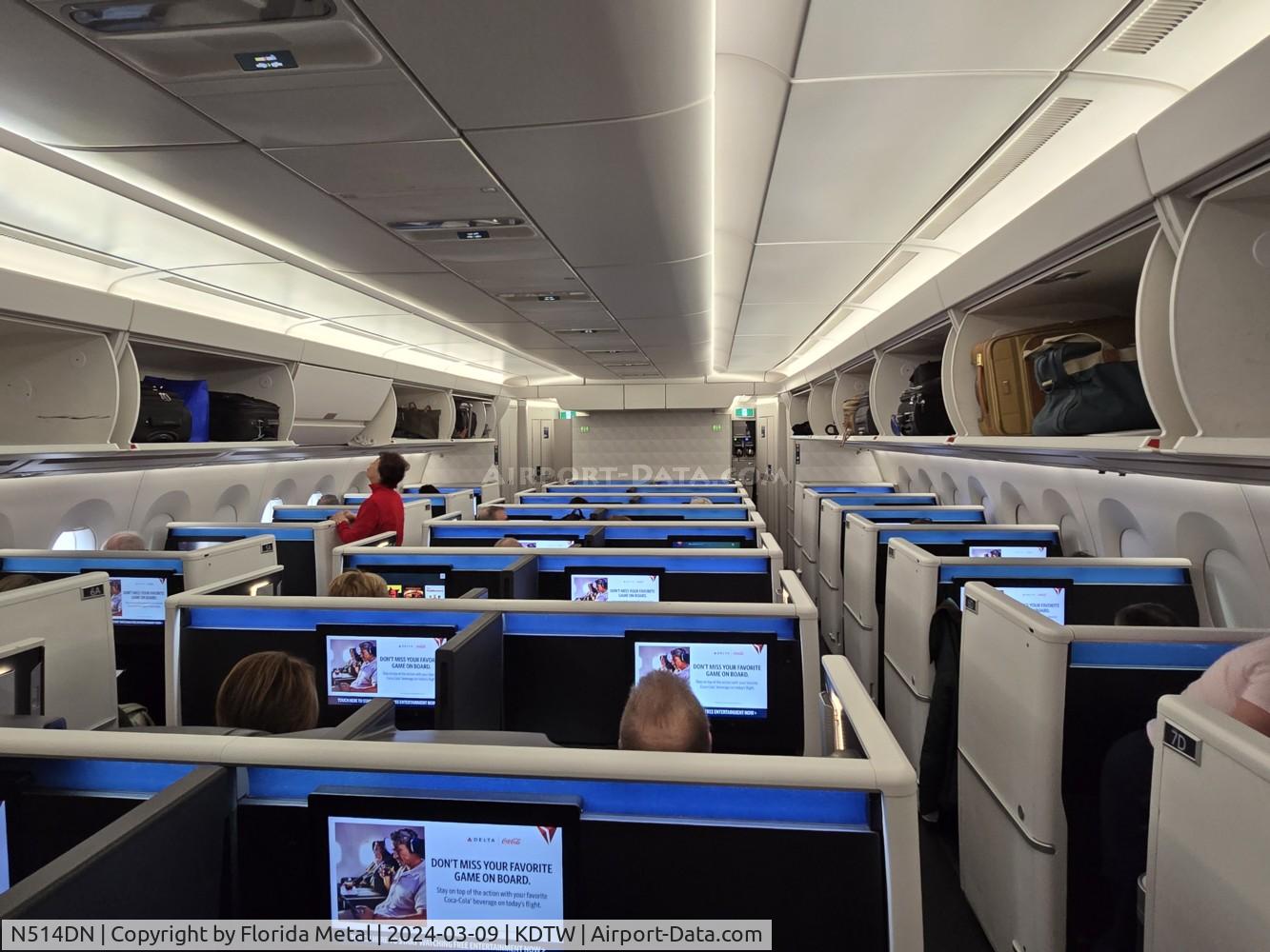 N514DN, 2019 Airbus A350-941 C/N 395, DAL A359 zx DTW-ATL