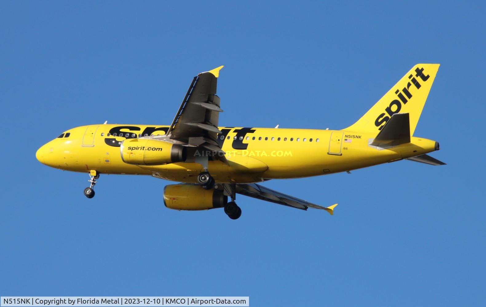 N515NK, 2006 Airbus A319-132 C/N 2698, NKS A319 yellow zx MCI-MCO