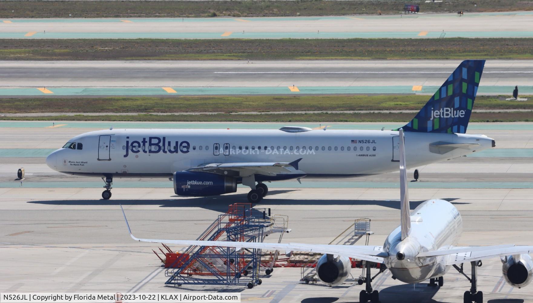 N526JL, 2001 Airbus A320-232 C/N 1546, JBU A320 zx LAX-LAS