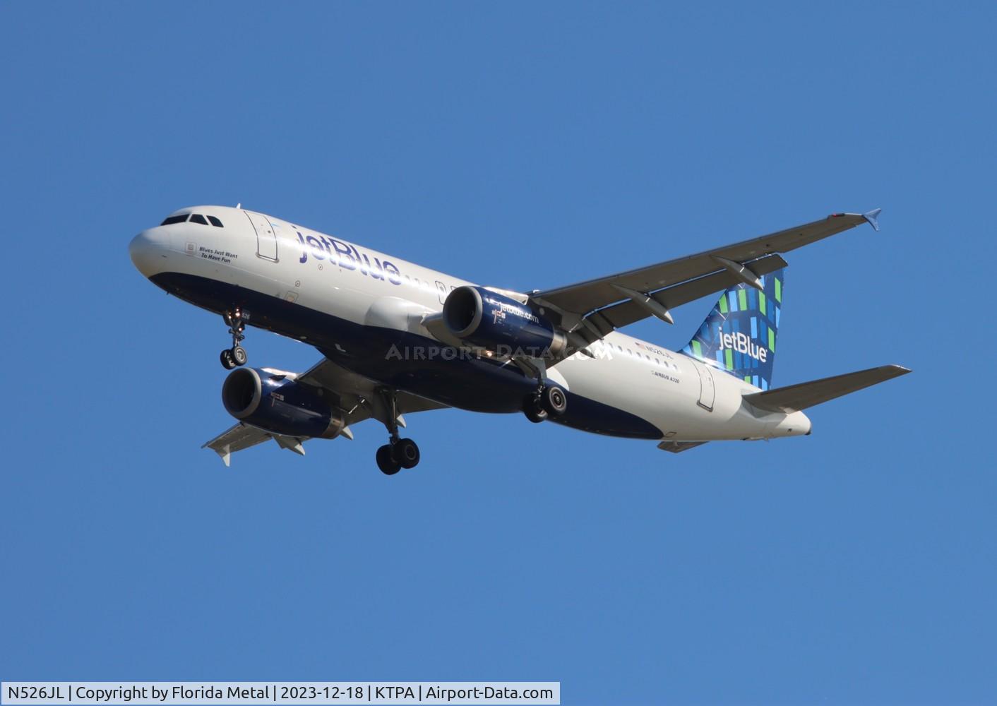 N526JL, 2001 Airbus A320-232 C/N 1546, JBU A320 zx JFK-TPA