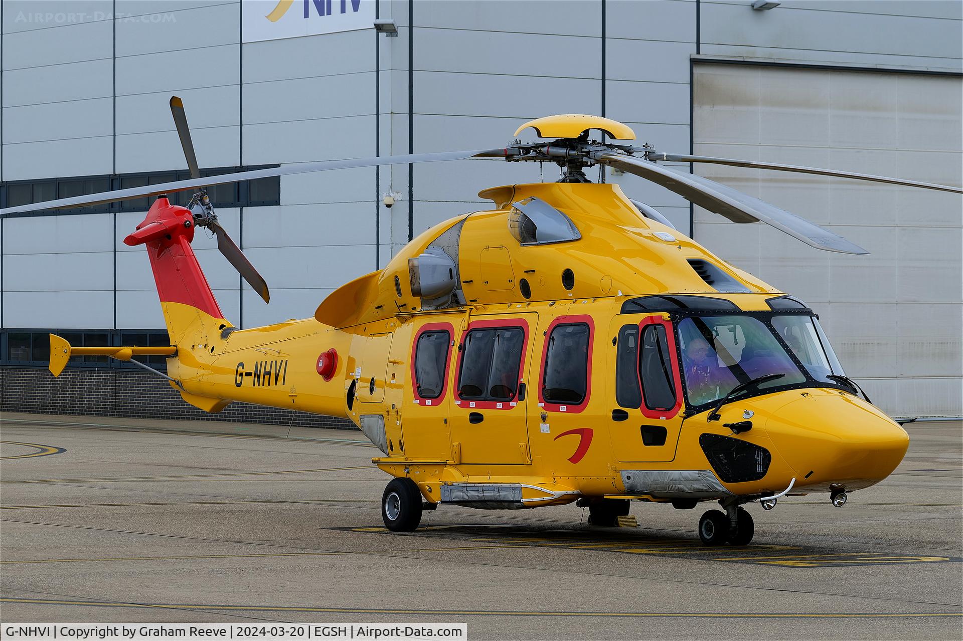 G-NHVI, 2015 Airbus Helicopters EC-175B C/N 5010, Parked at Norwich.