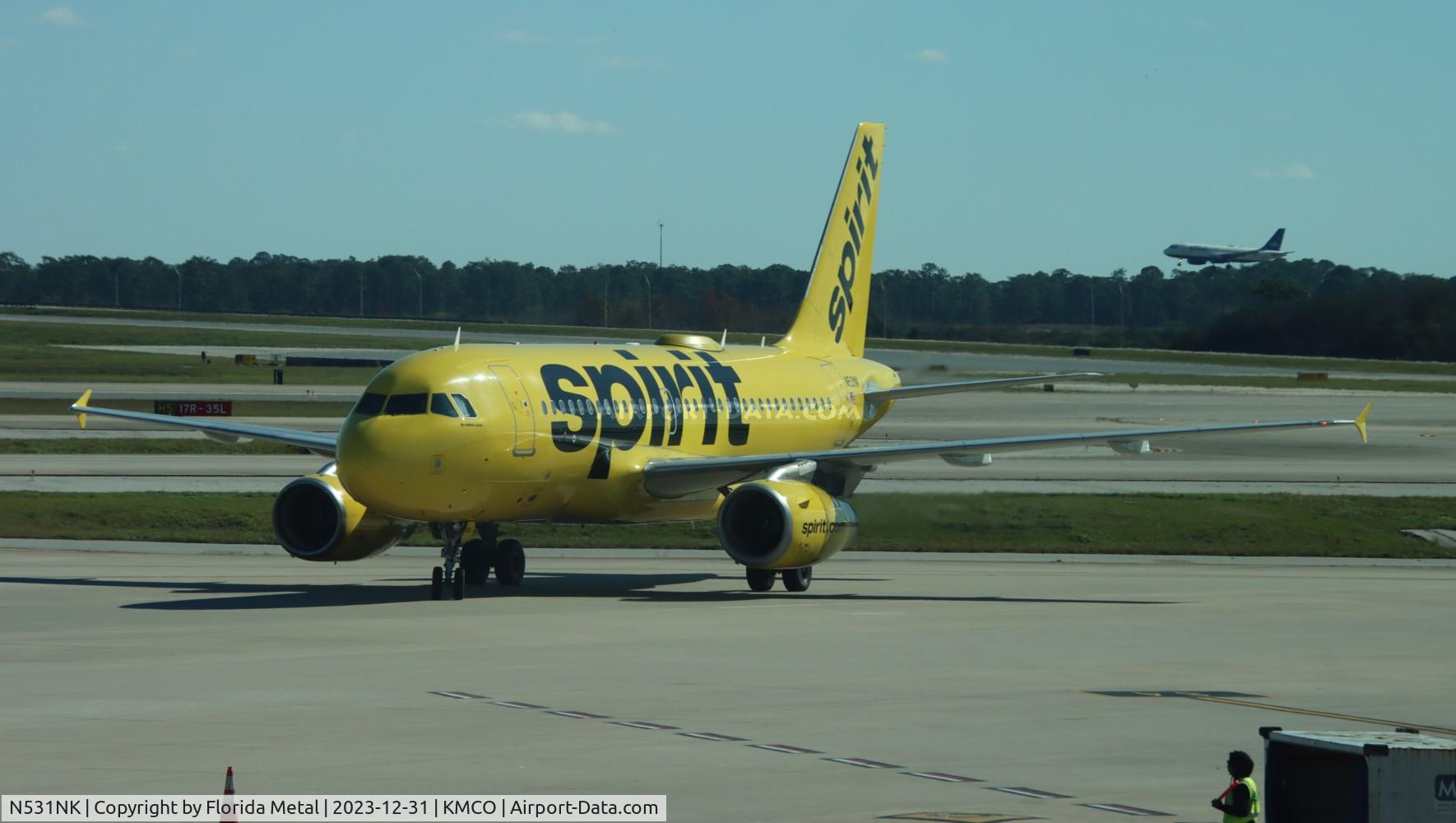 N531NK, 2007 Airbus A319-132 C/N 3026, NKS A319 yellow zx MDPC-MCO