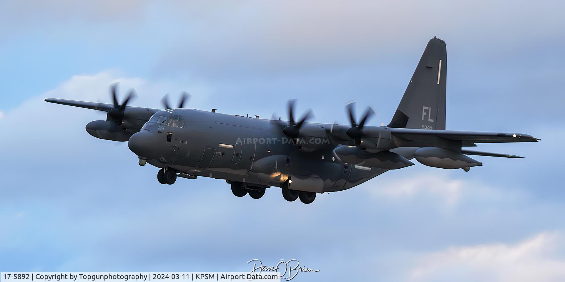 17-5892, Lockheed Martin HC-130J Combat King II Hercules C/N 382-5892, KINK39 inbound to RW34
