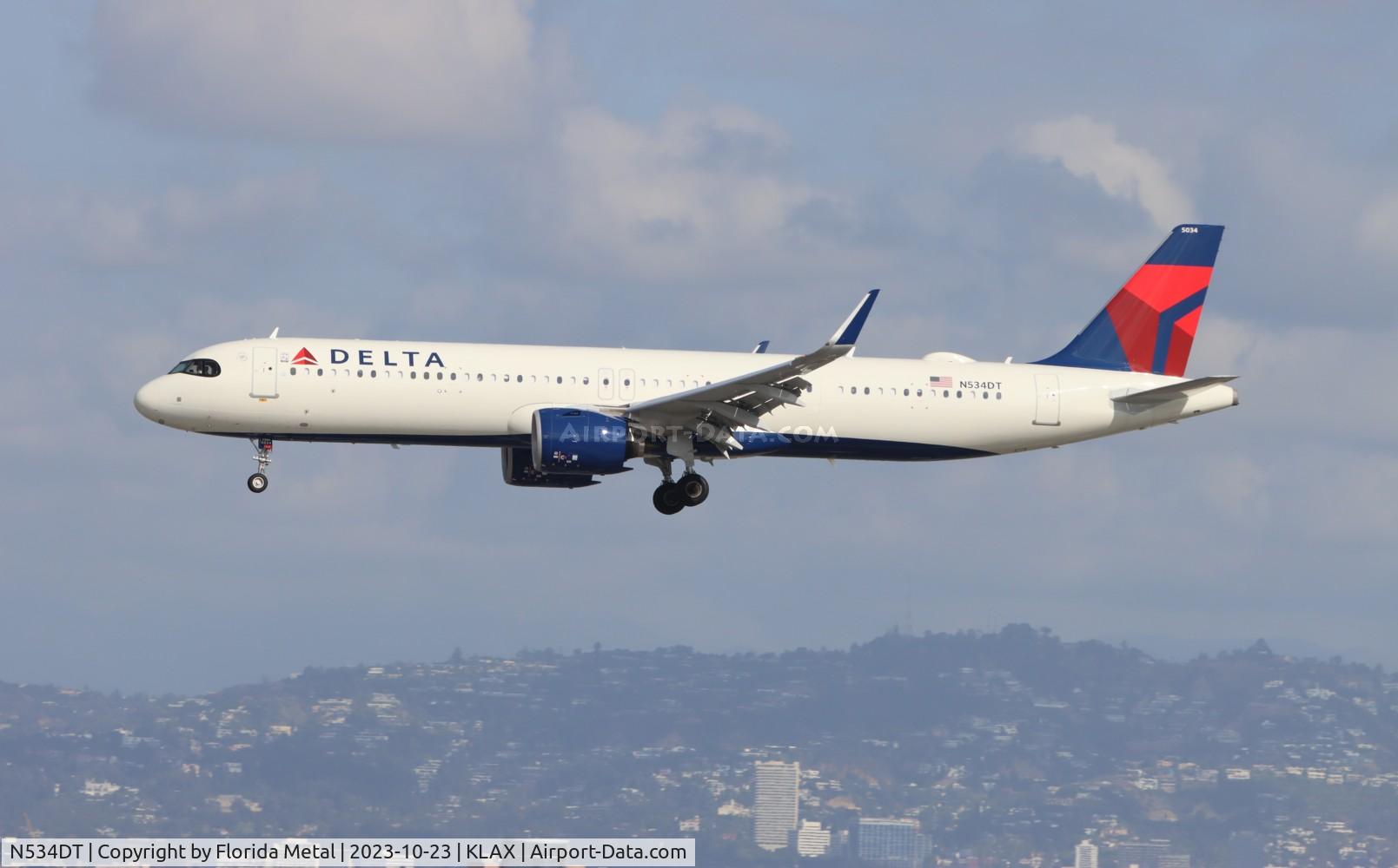 N534DT, 2023 Airbus A321-271NX C/N 11357, DAL A321N zx FLL-LAX