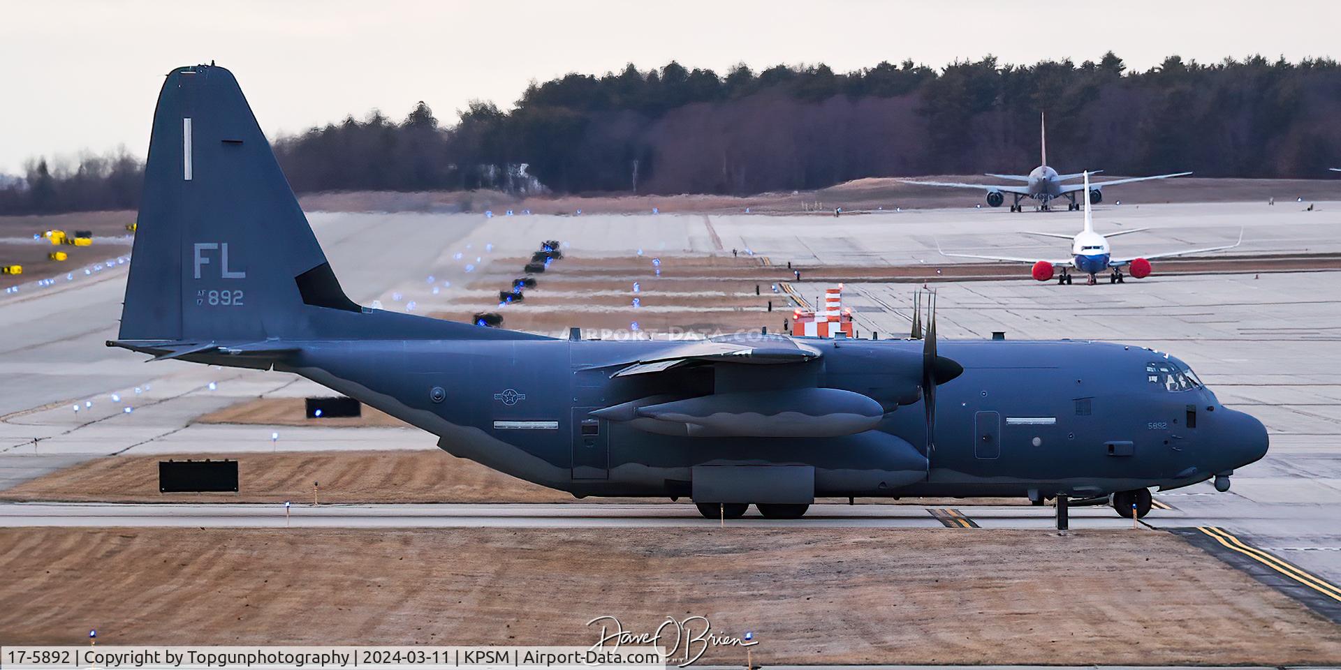 17-5892, Lockheed Martin HC-130J Combat King II Hercules C/N 382-5892, KING39 off taxiway Alpha to parking