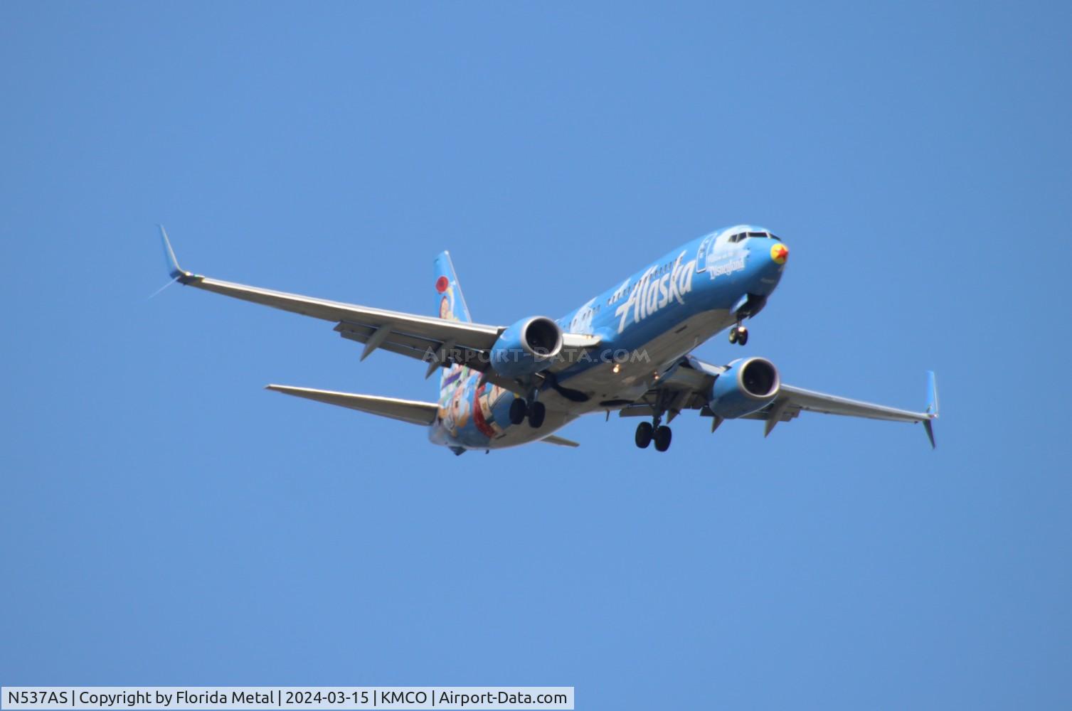 N537AS, 2012 Boeing 737-890 C/N 35204, ASA 738 Pixar zx PDX-MCO
